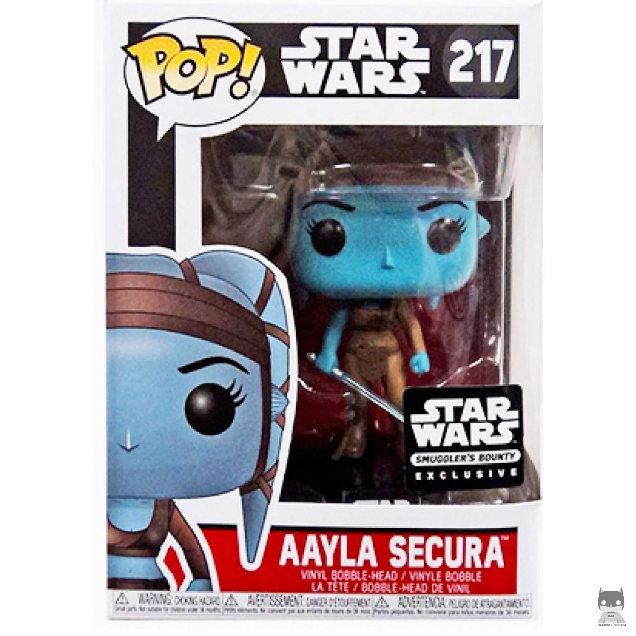 Aayla Secura Funko Pop! figure in its box
