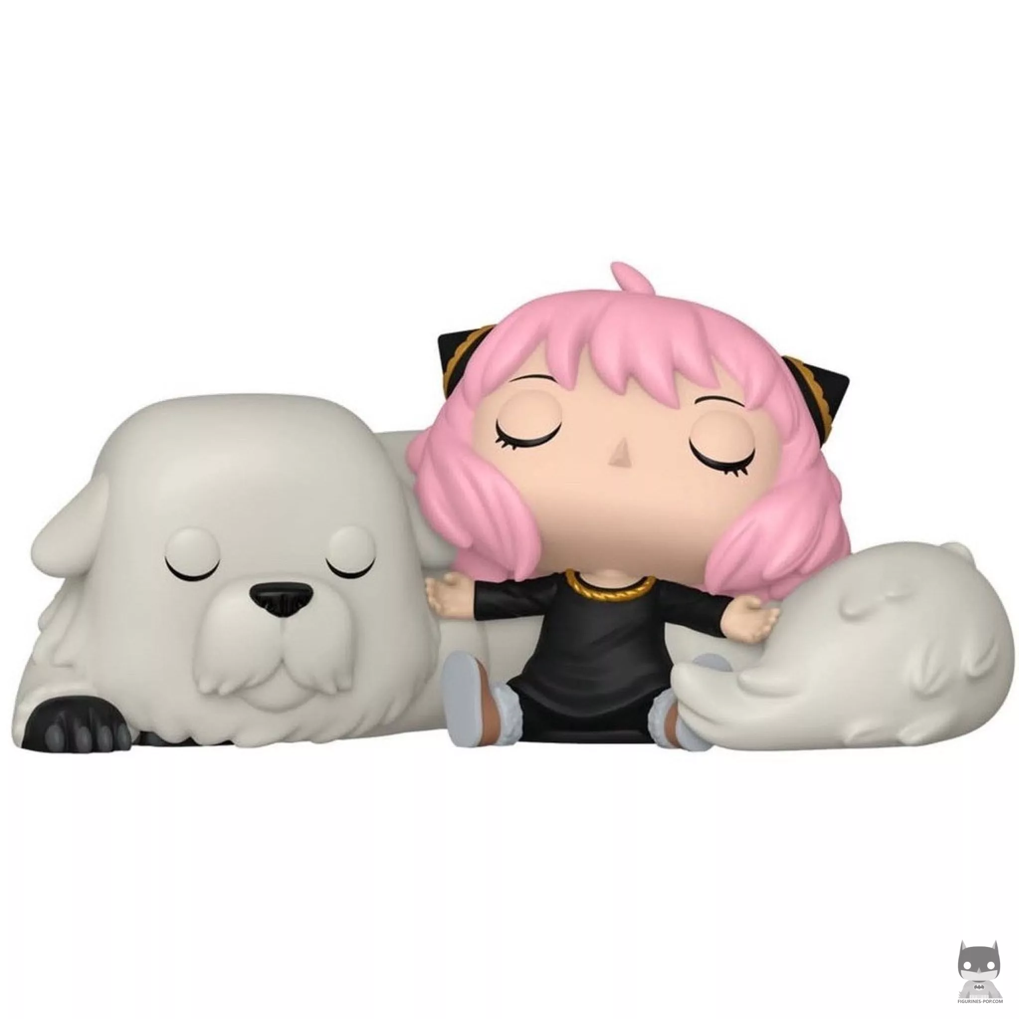 Anya Forger sleeping on Bond Funko Pop! figure (Spy x Family)