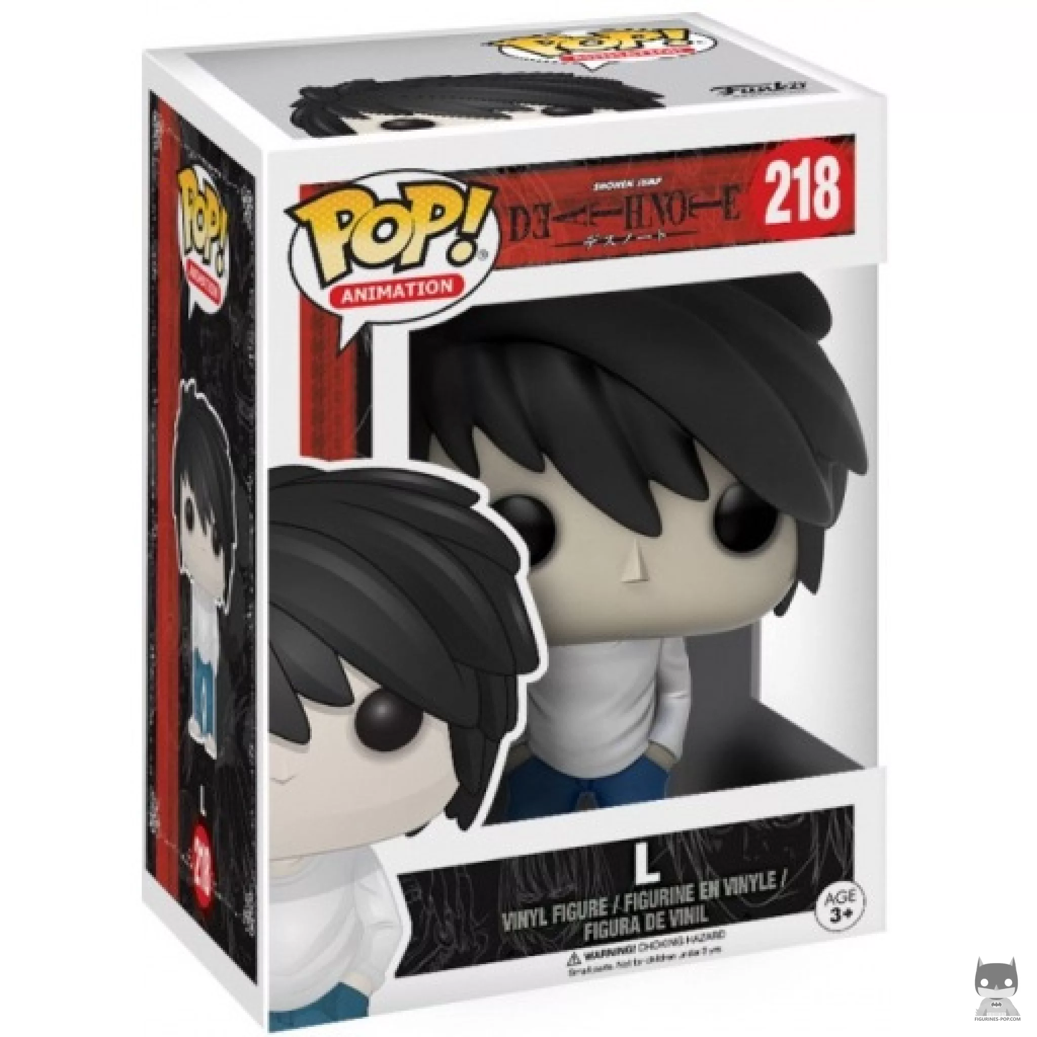 L Funko Pop! figure in its box
