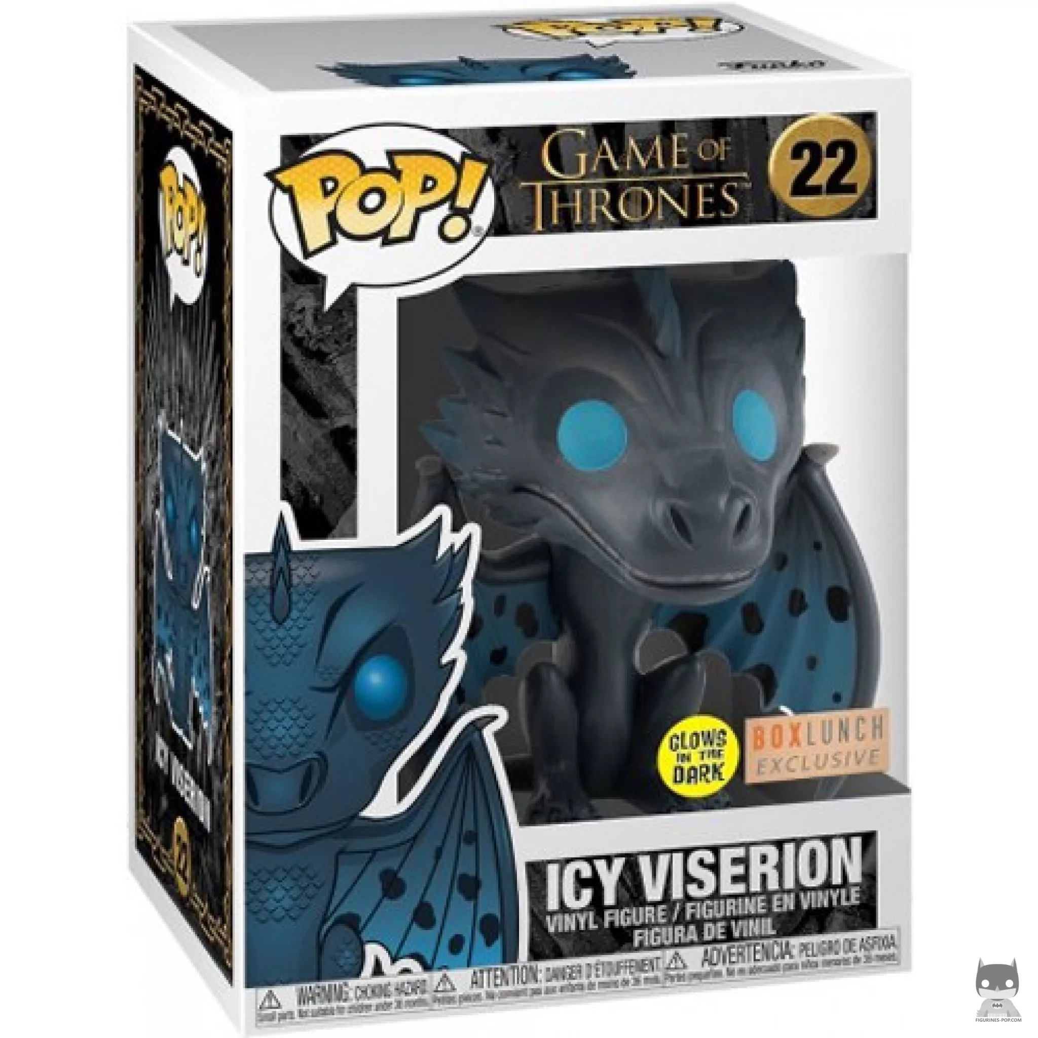 Icy Viserion (Glow in the Dark) Funko Pop! figure in its box