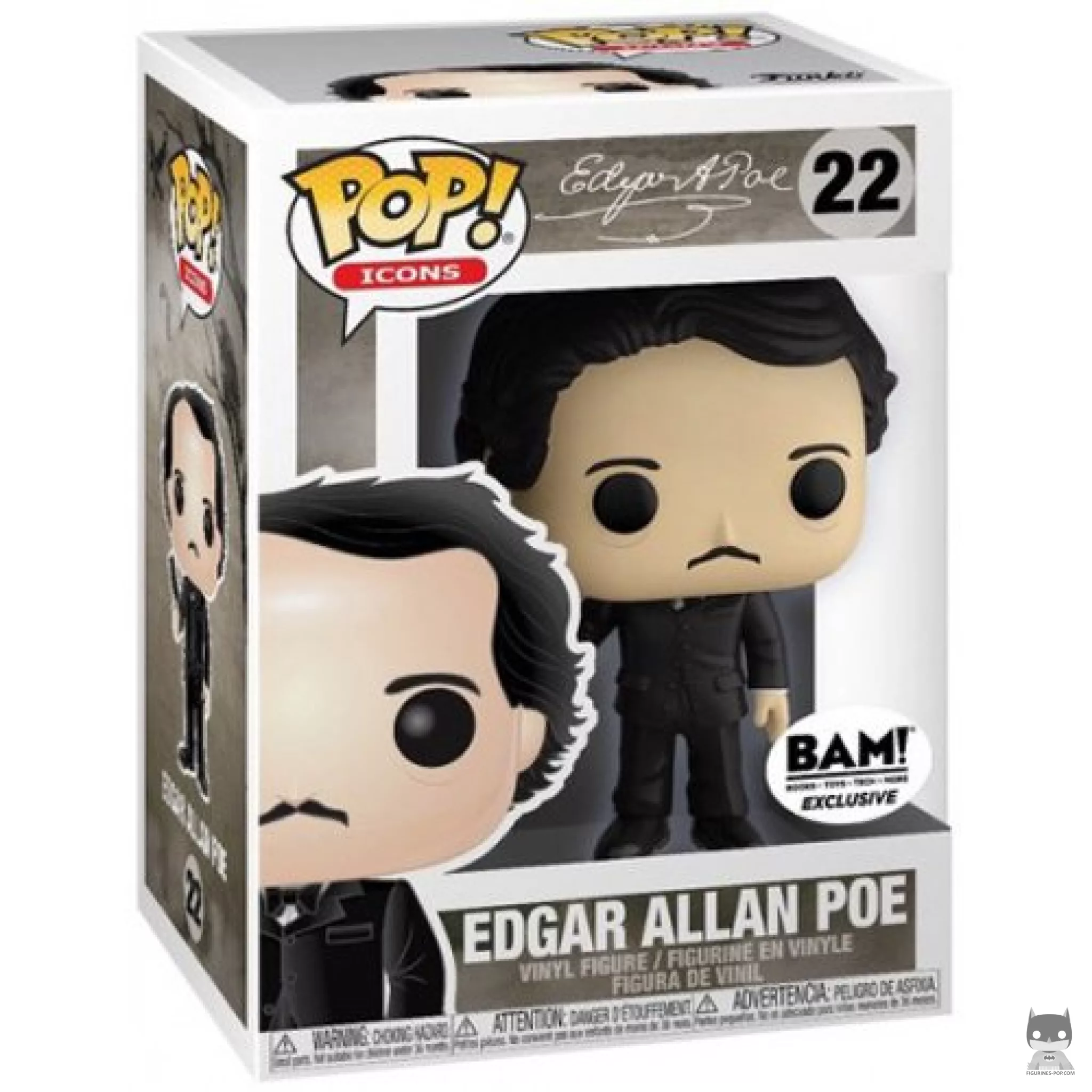Edgar Allan Poe Funko Pop! figure in its box