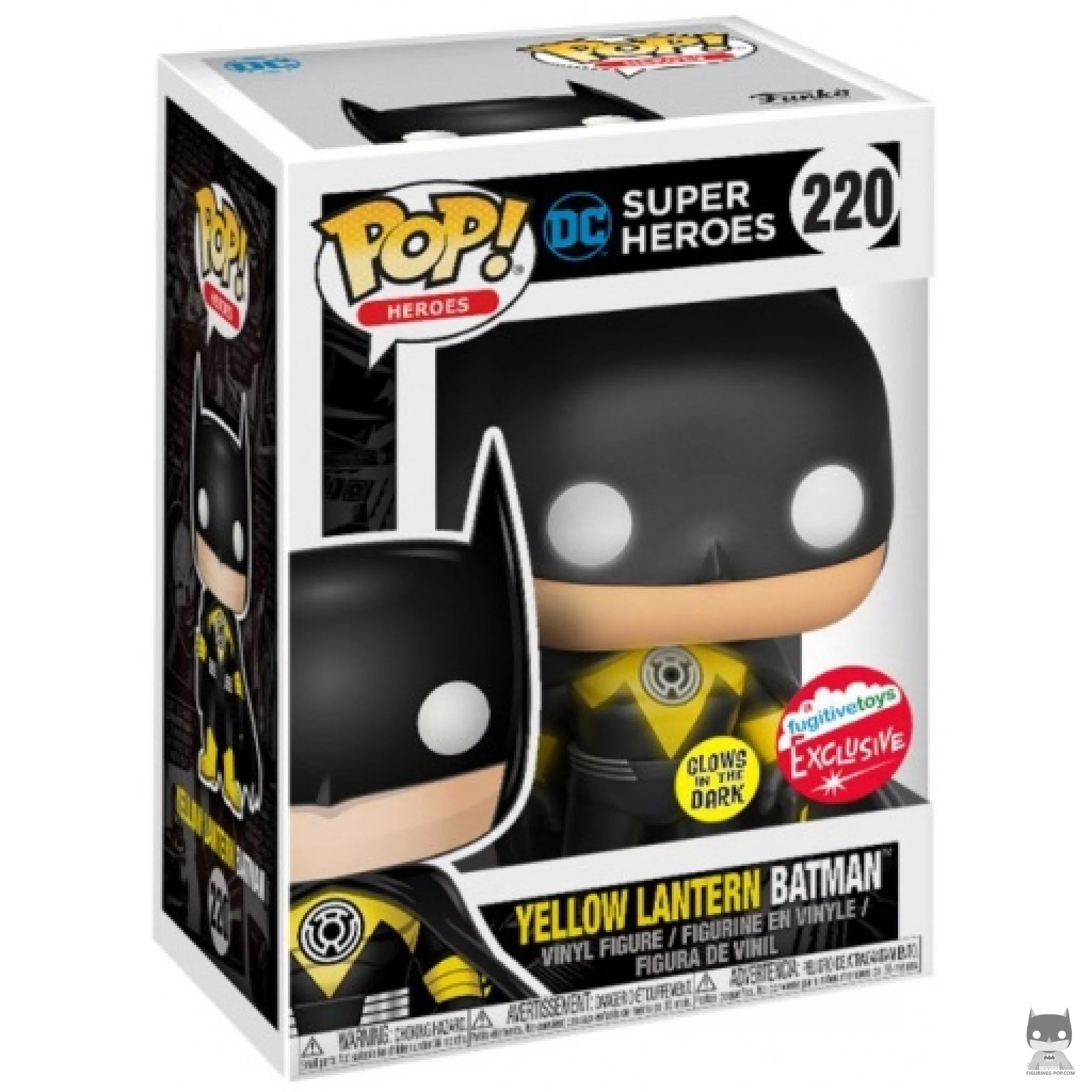 Yellow Lantern Batman (Glow in the Dark) Funko Pop! figure in its box