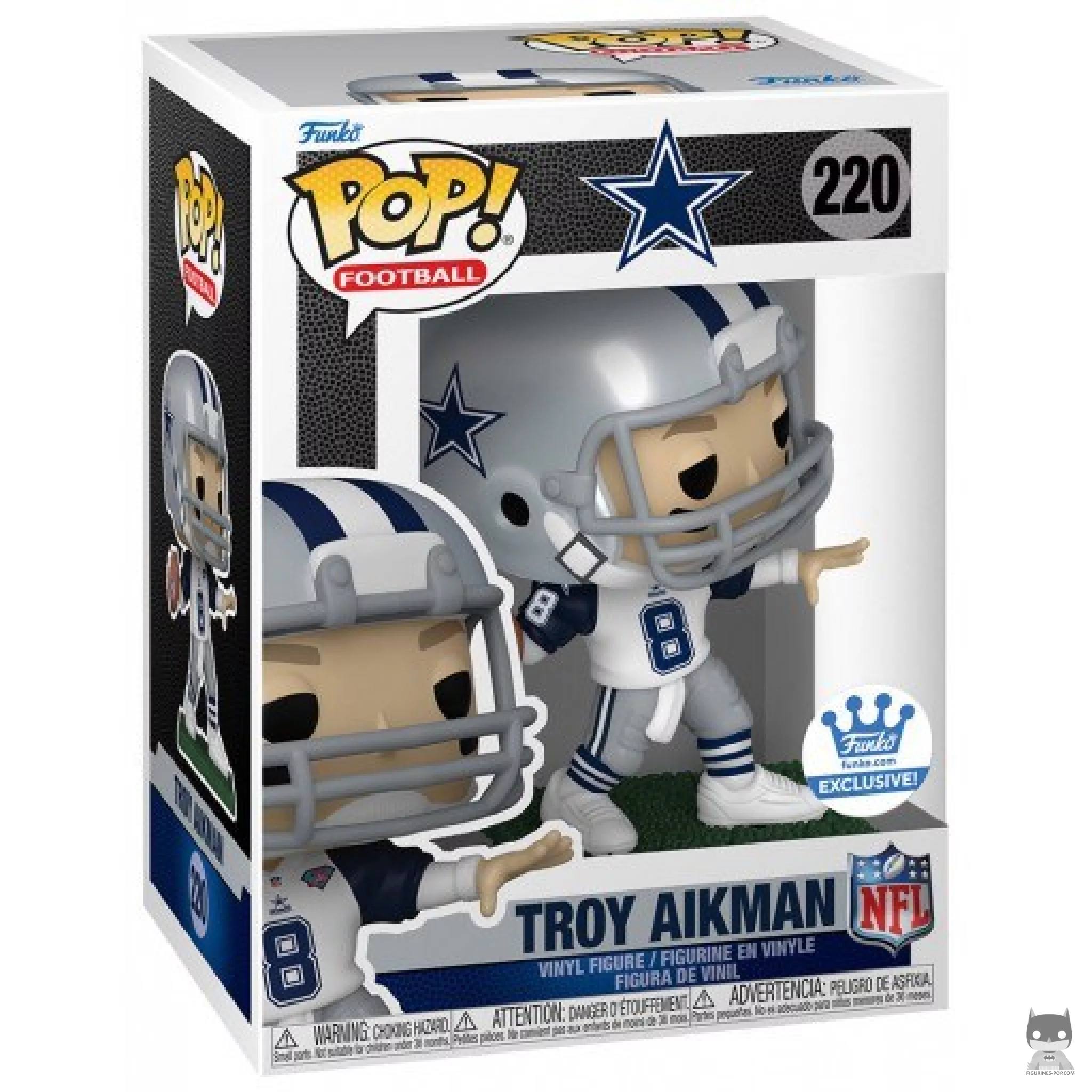 Troy Aikman Funko Pop! figure in its box