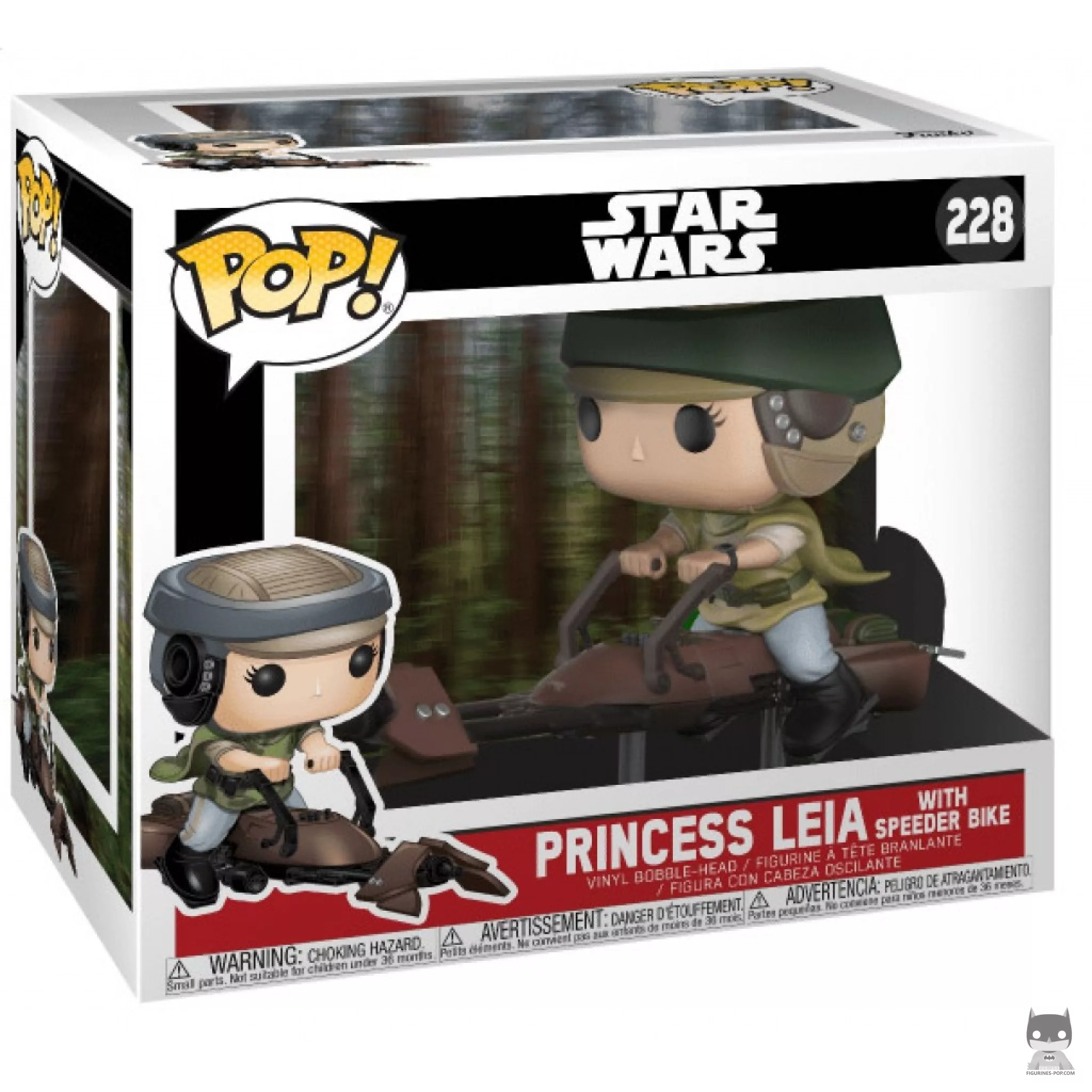 Princess Leia with Speeder Bike Funko Pop! figure in its box