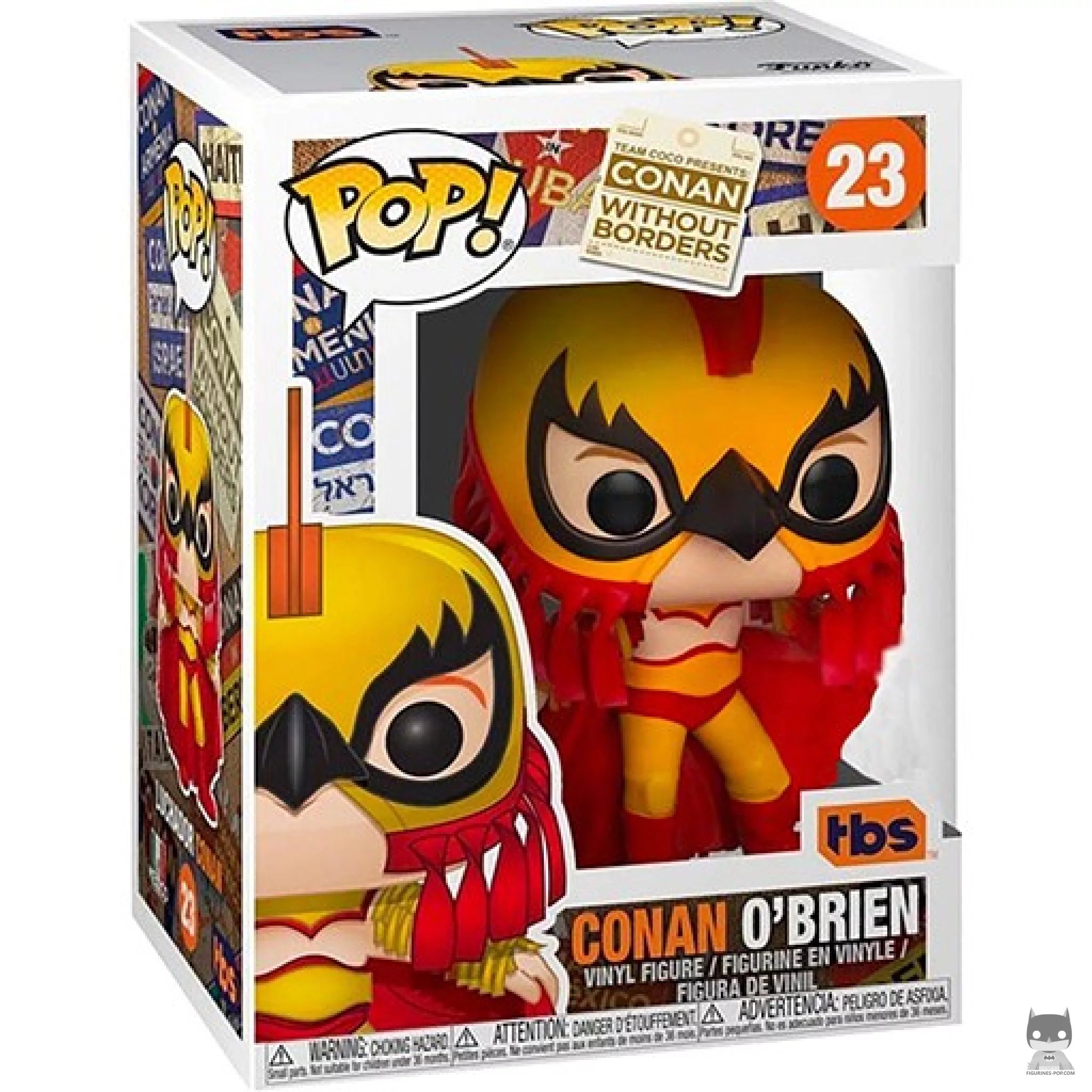 Conan O'Brien as Luchador Funko Pop! figure in its box