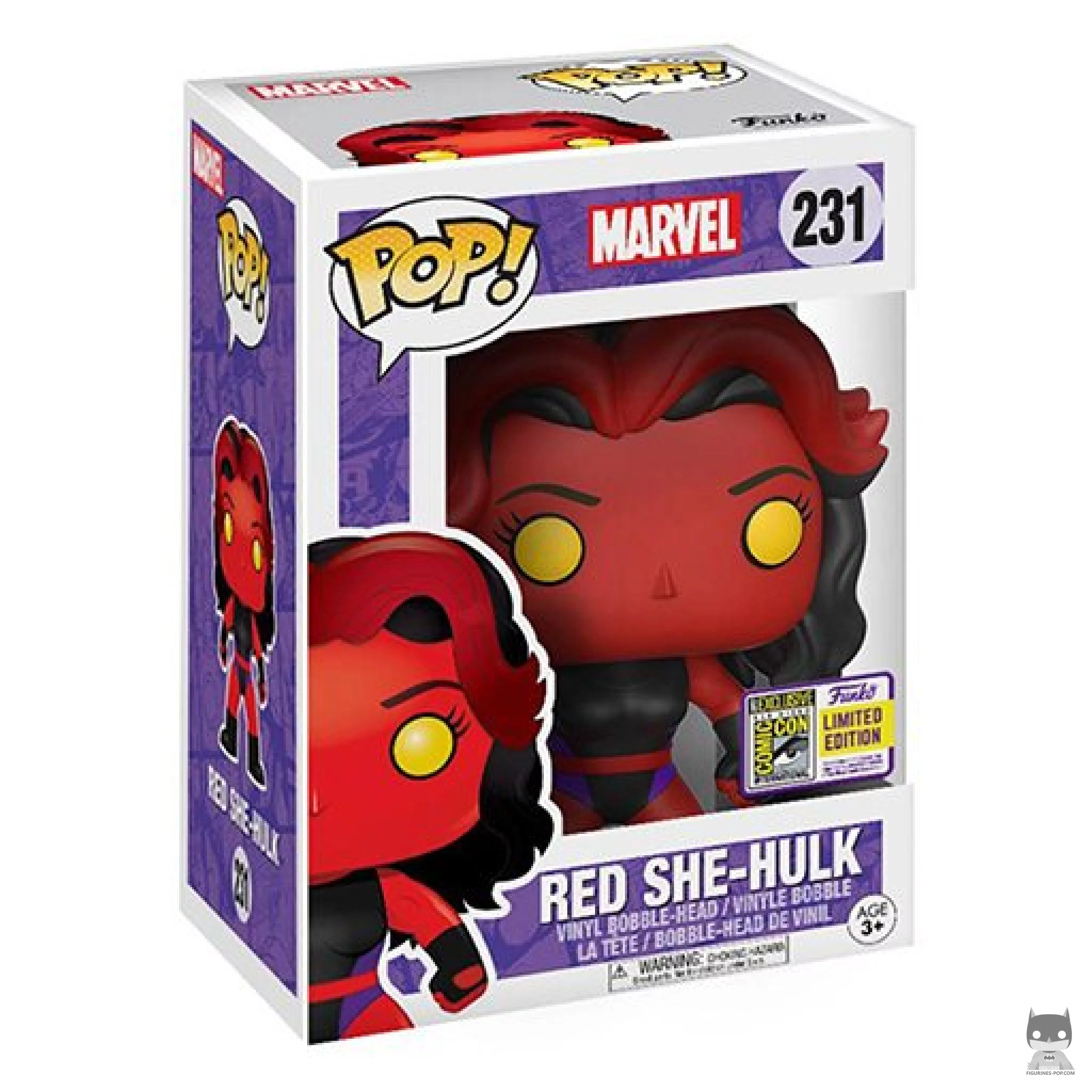 Red She-Hulk Funko Pop! figure in its box