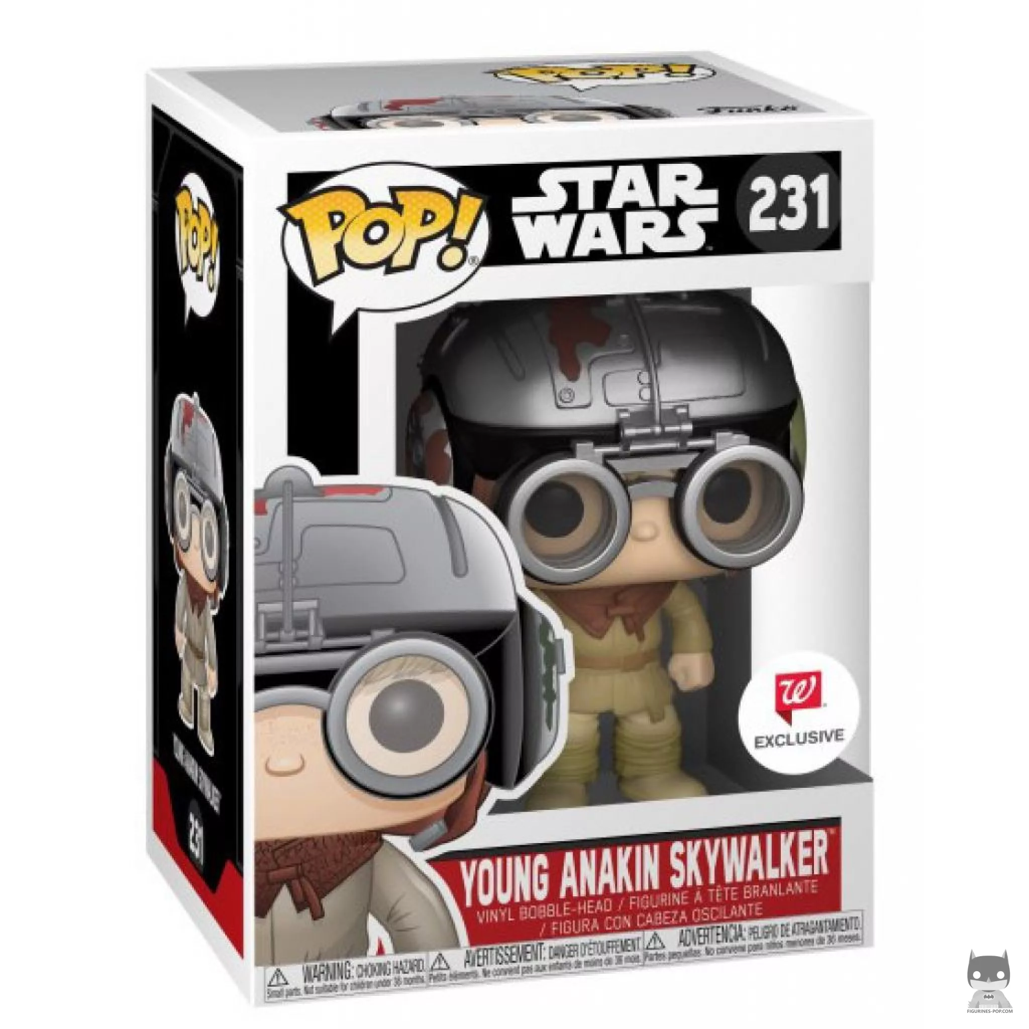 Anakin Skywalker with Podracer Helmet Funko Pop! figure in its box