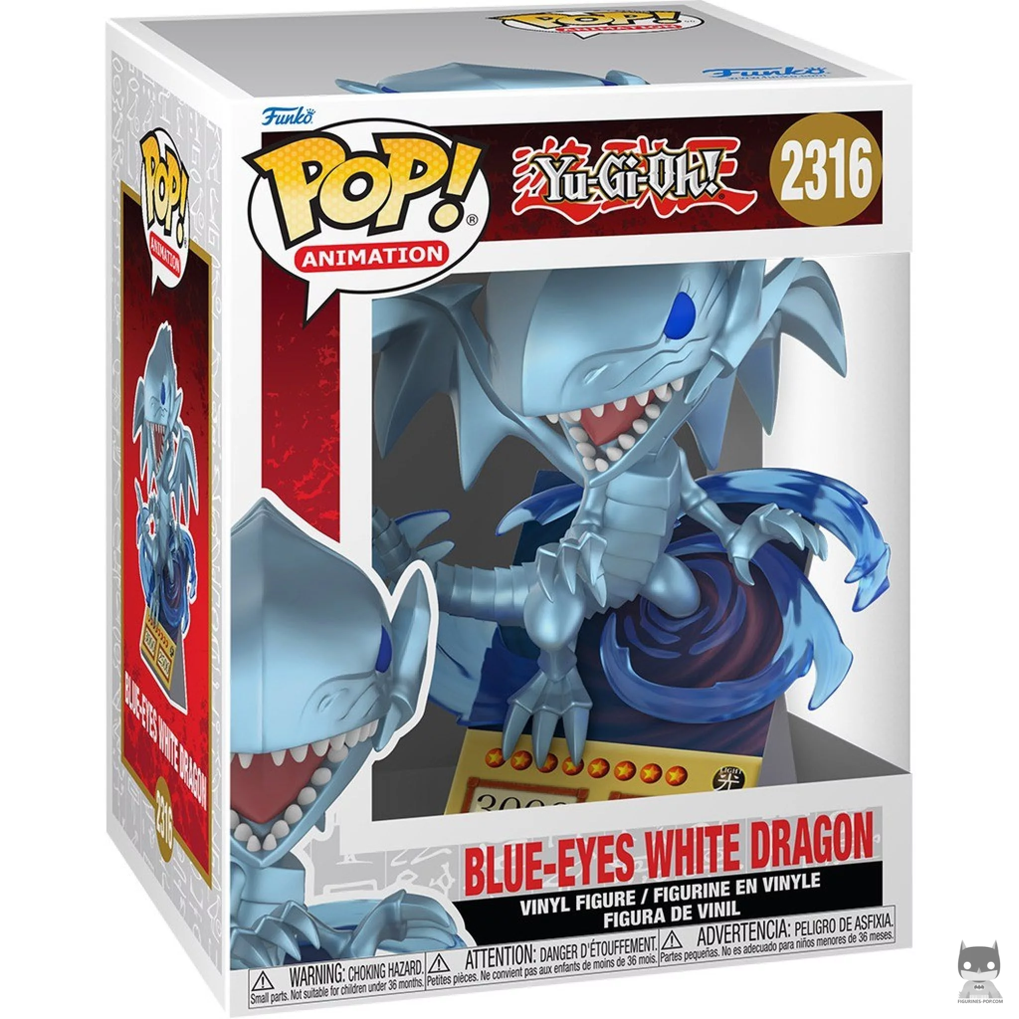 Blue-Eyes White Dragon Funko Pop! figure in its box