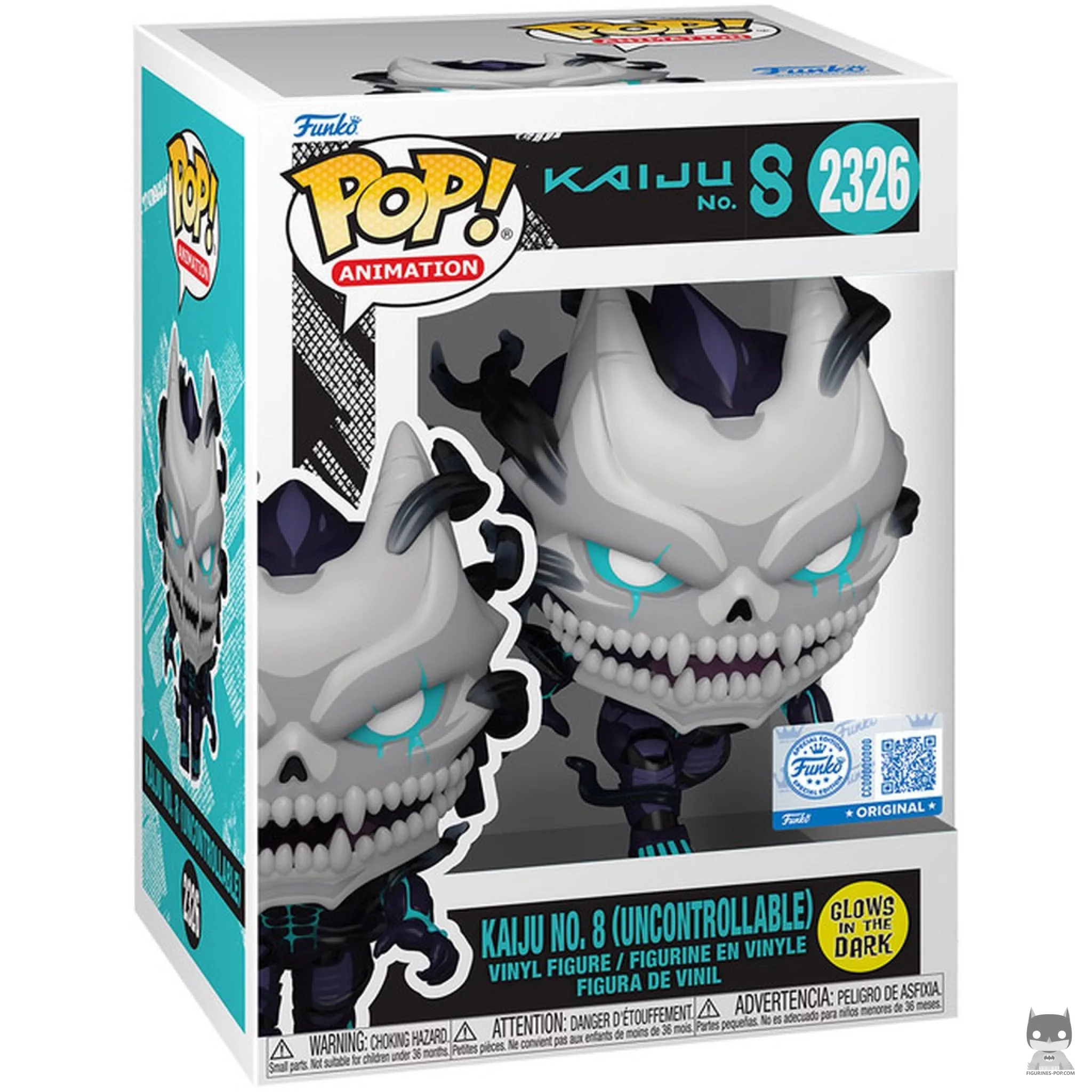 Kaiju No. 8 (uncontrollable) (Glow in the Dark) Funko Pop! figure in its box