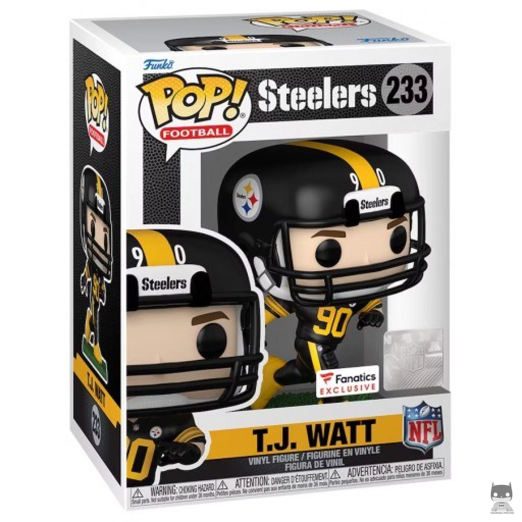 T.J. Watt Funko Pop! figure in its box