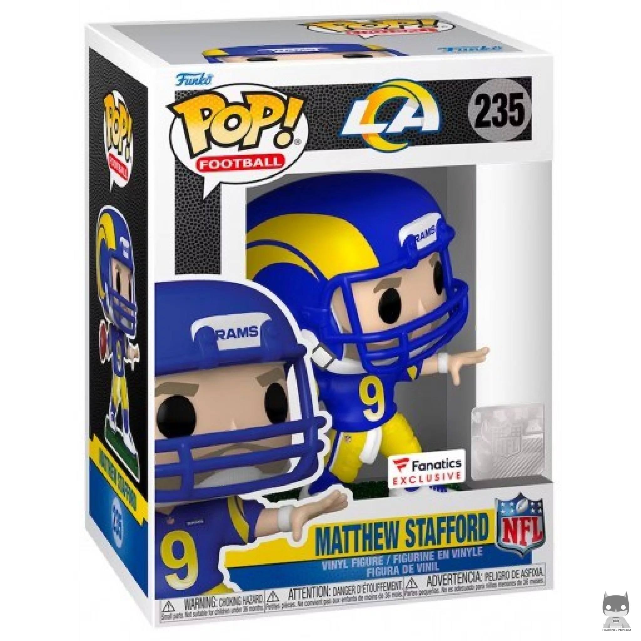 Matthew Stafford Funko Pop! figure in its box