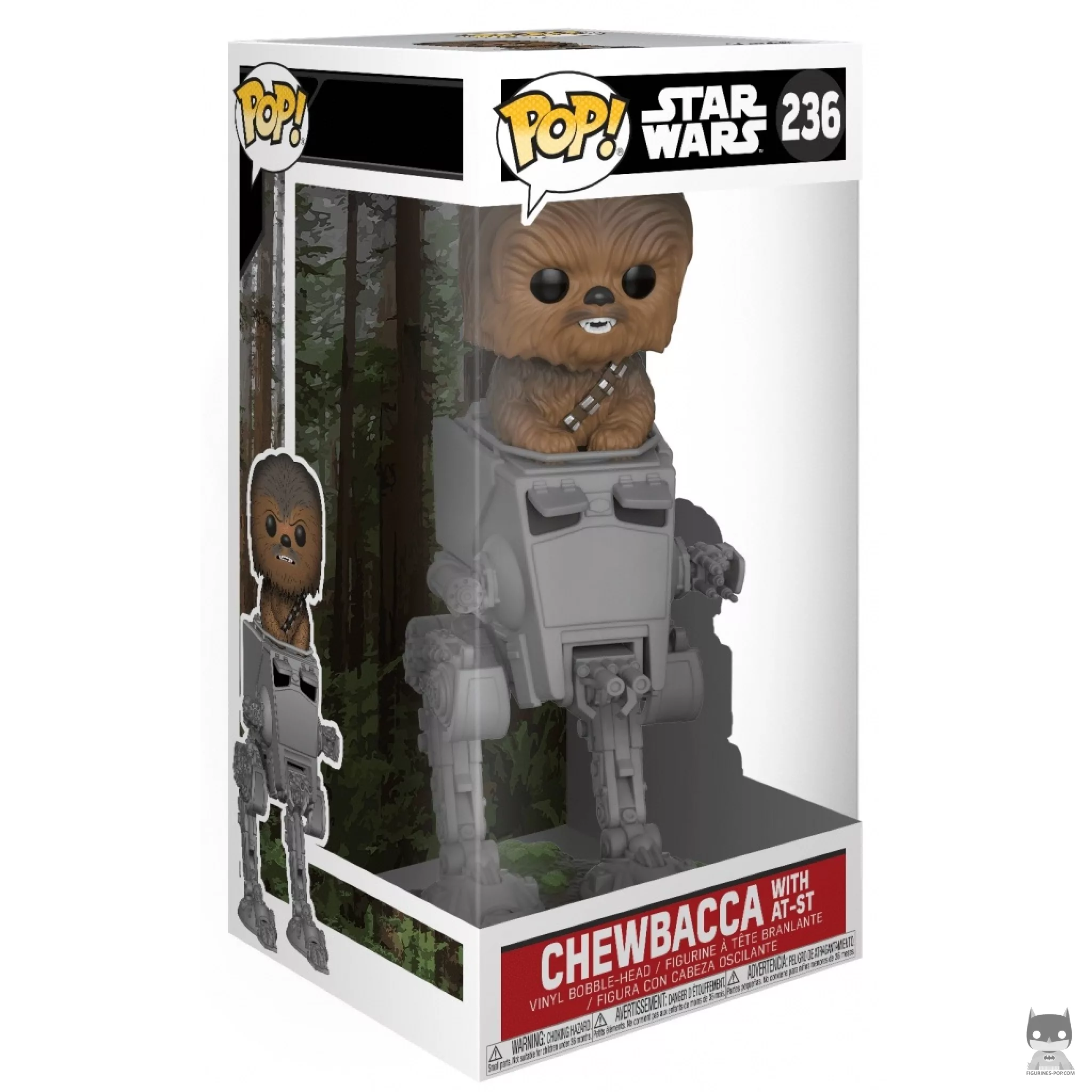 Chewbacca with AT-ST Funko Pop! figure in its box