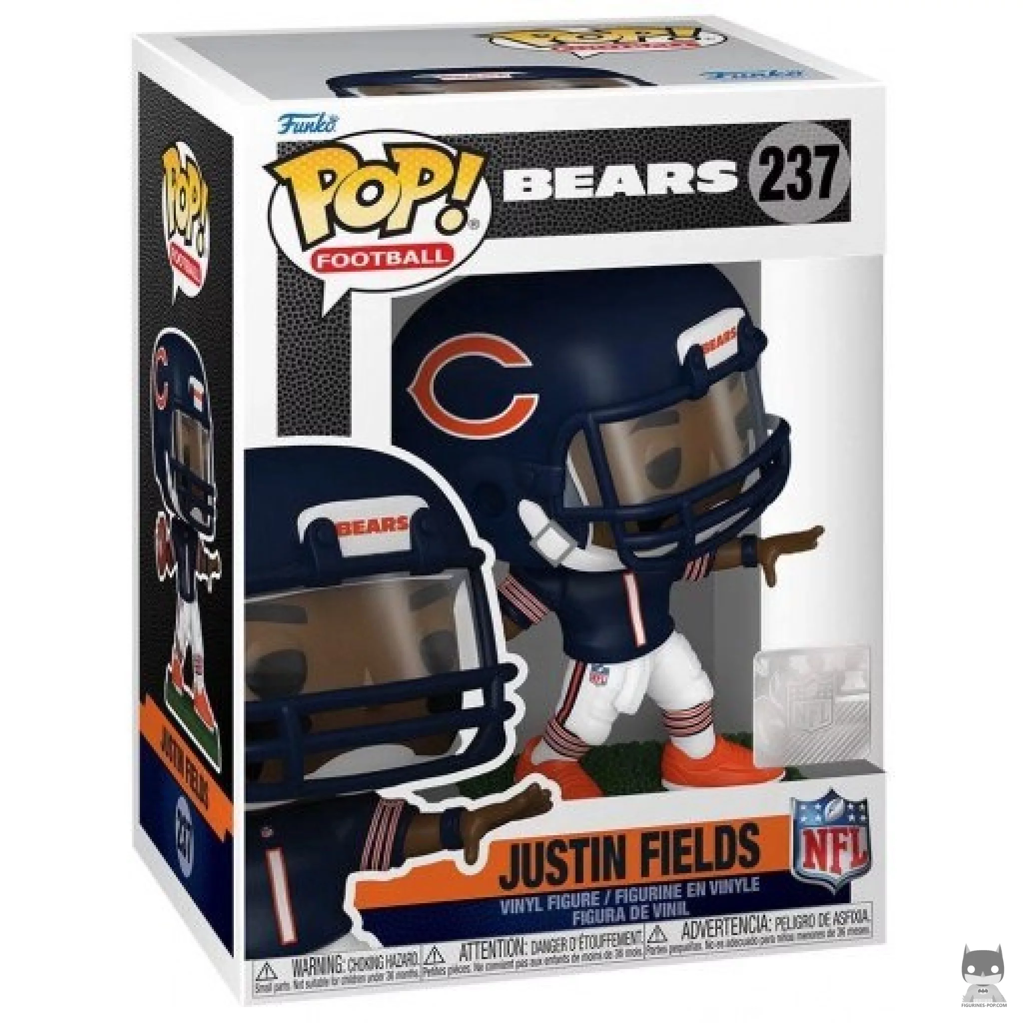 Justin Fields Funko Pop! figure in its box