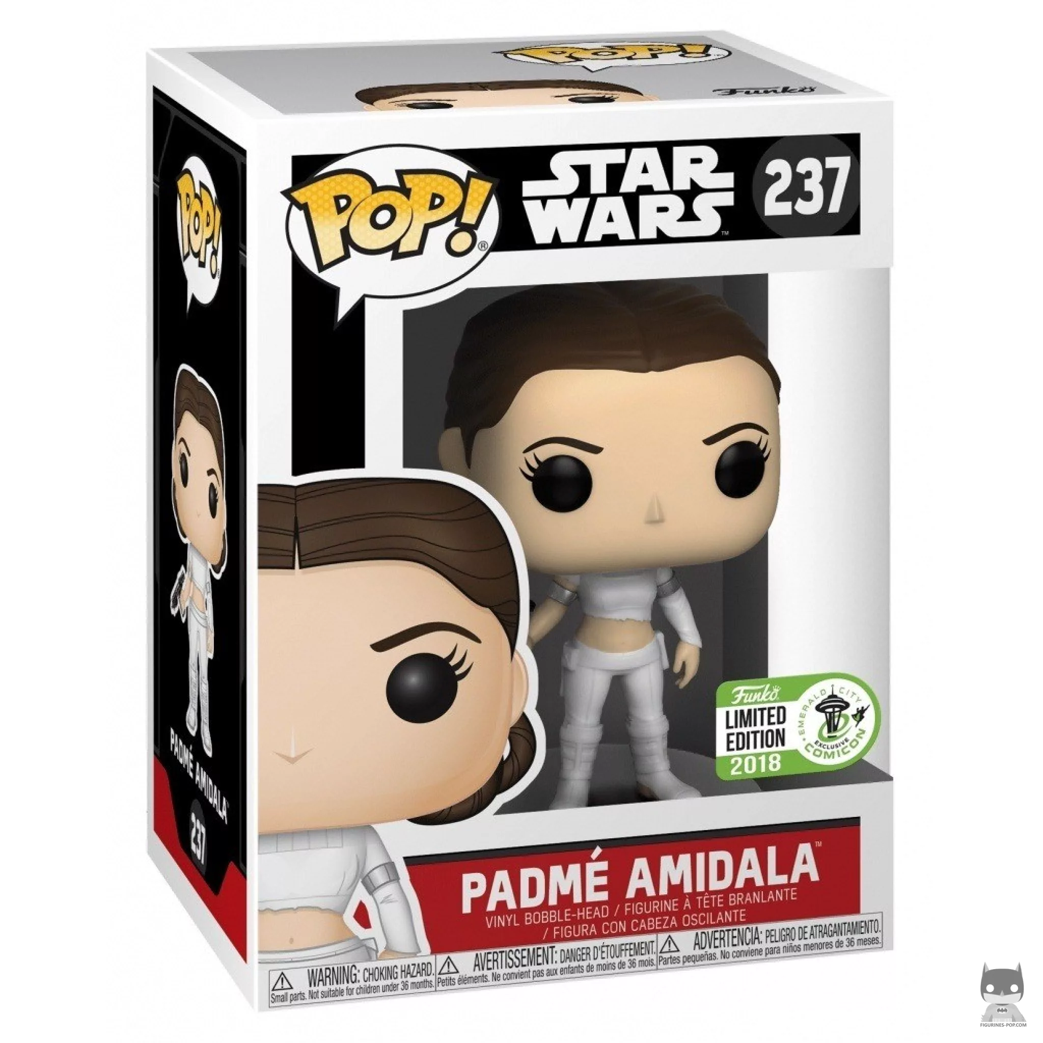 Padmé Amidala Funko Pop! figure in its box