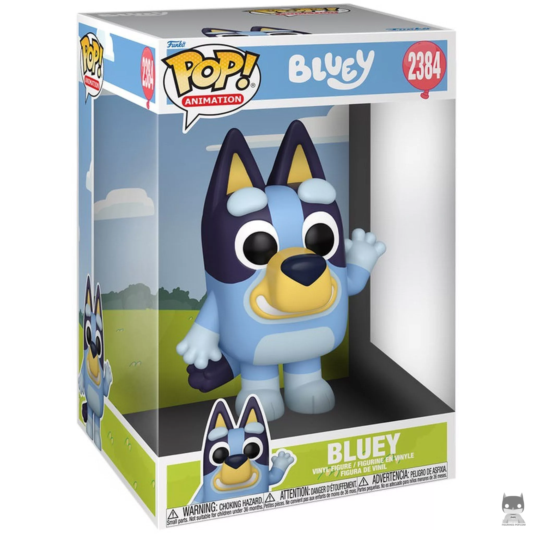 Bluey (Supersized) Funko Pop! figure in its box