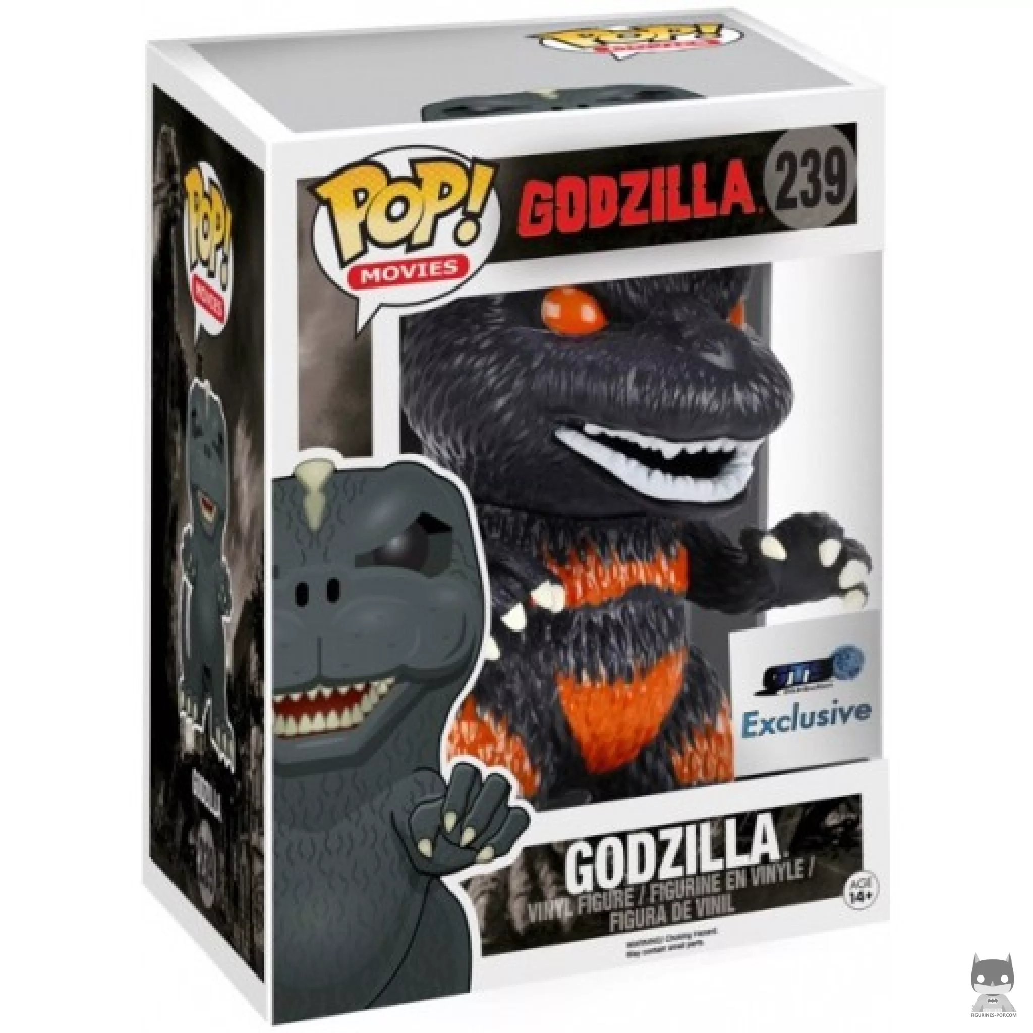 Godzilla (Orange) (Supersized) Funko Pop! figure in its box