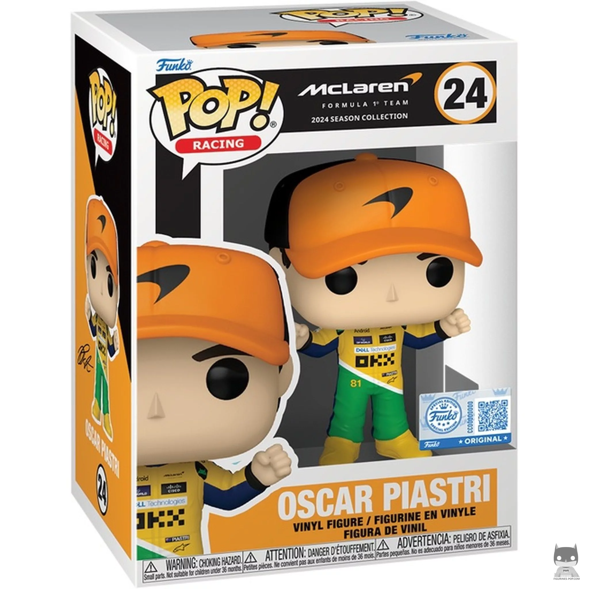 Oscar Piastri (McLaren) Funko Pop! figure in its box