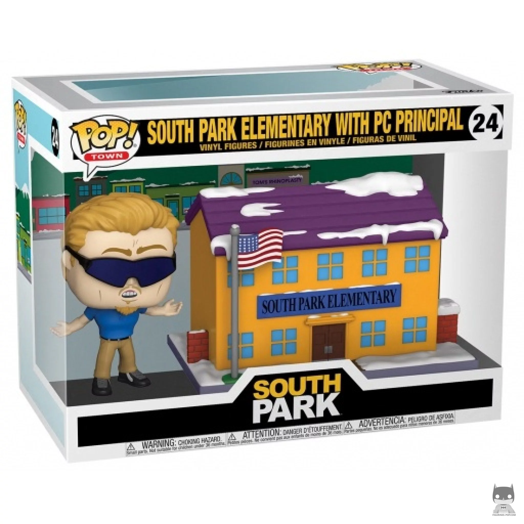 South Park Elementary with PC Principal Funko Pop! figure in its box