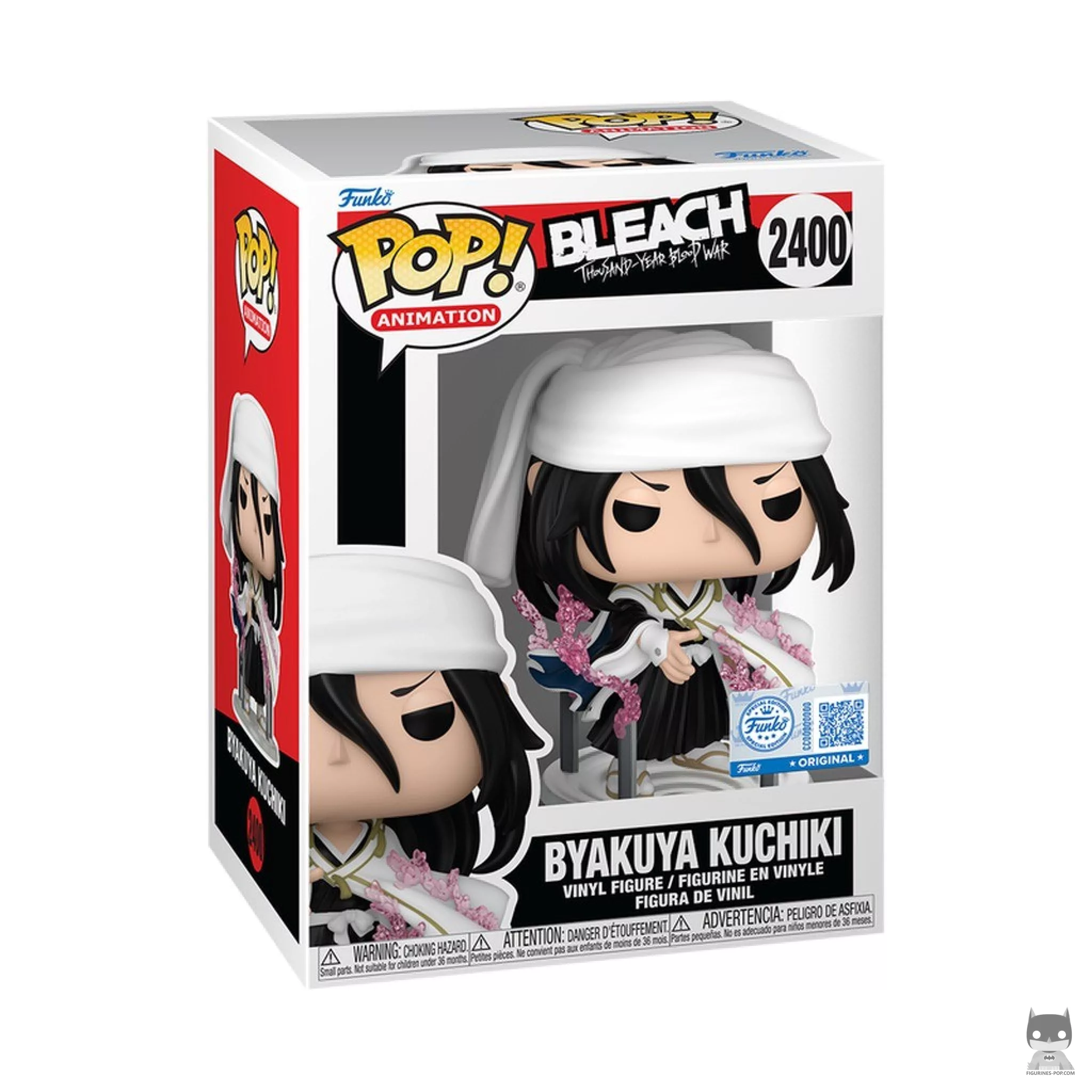 Byakuya Kuchiki with Kenseikan Funko Pop! figure in its box