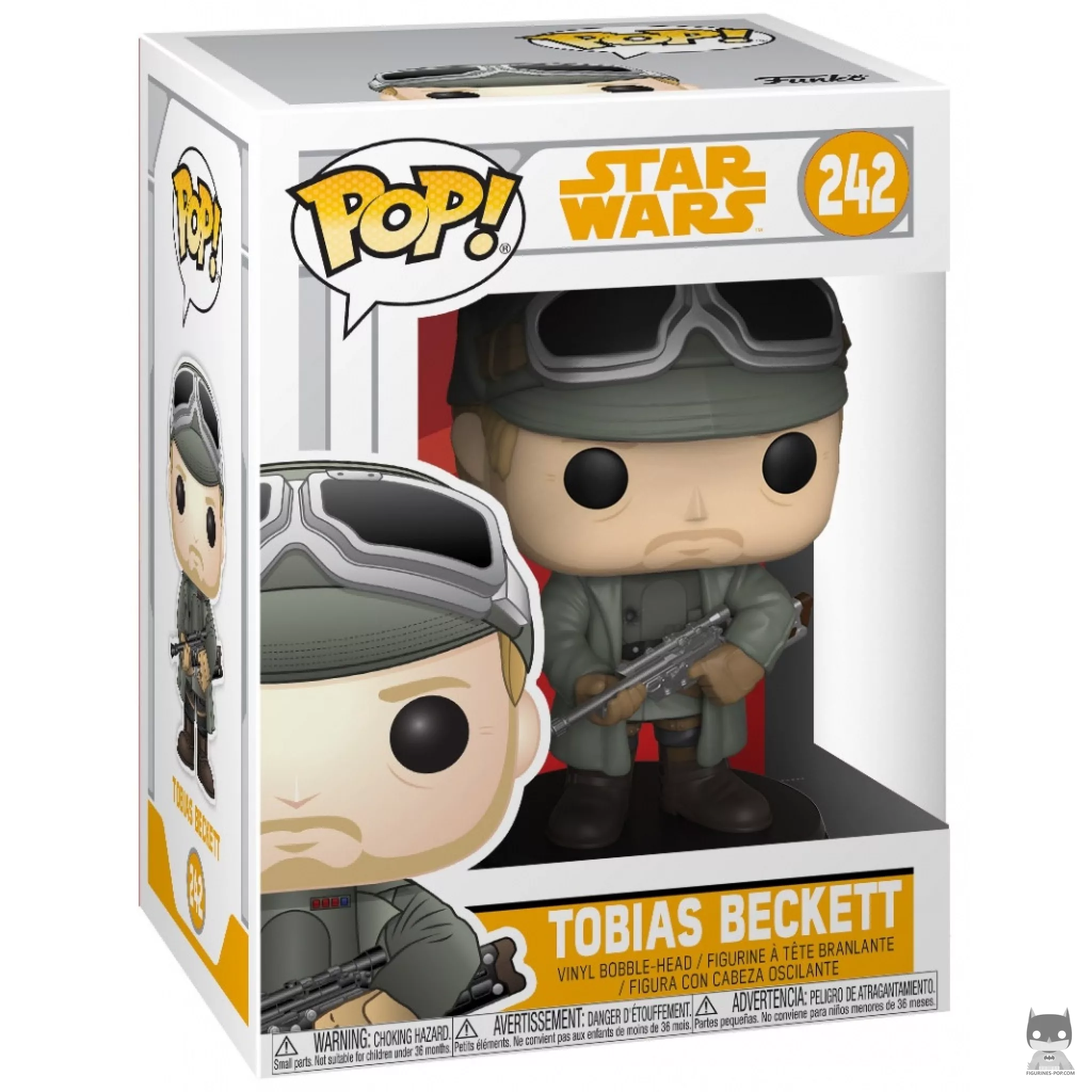 Tobias Beckett with Goggles Funko Pop! figure in its box