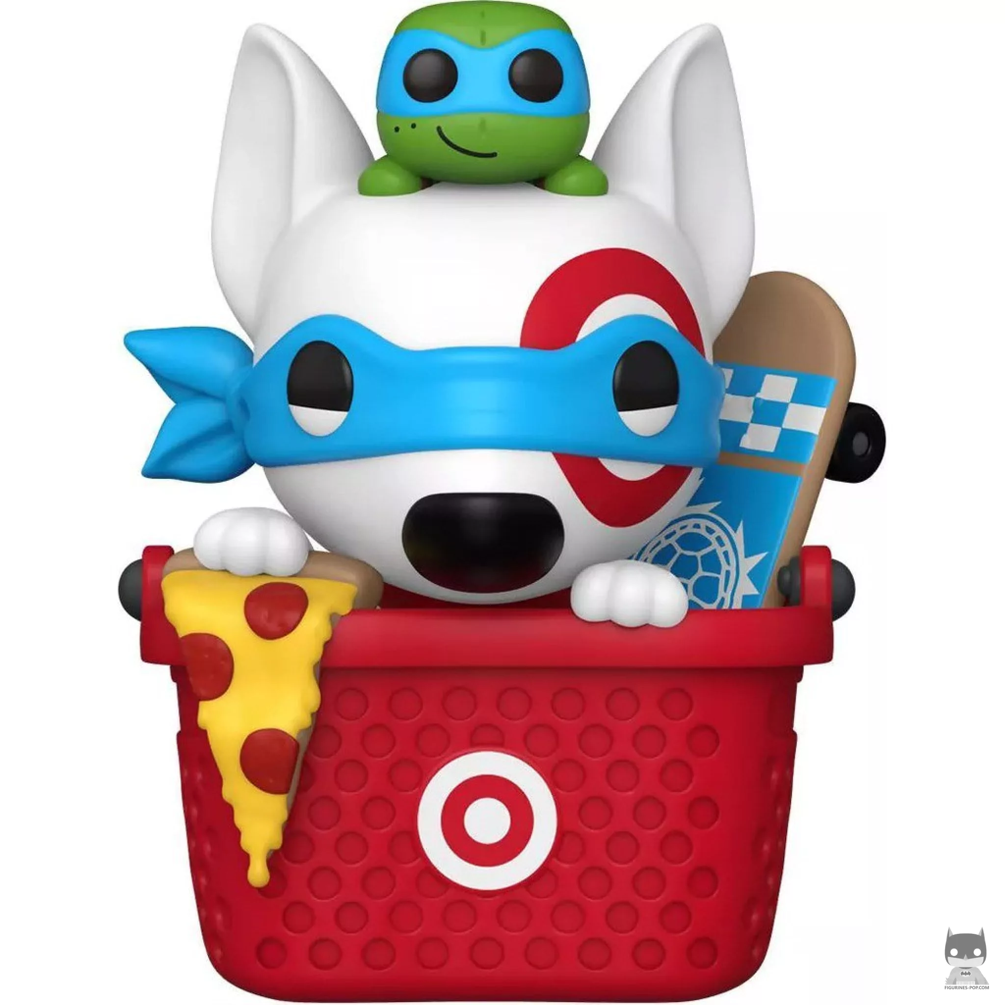 Target Bullseye in ninja mask with Leo Funko Pop! figure (Teenage Mutant Ninja Turtles)