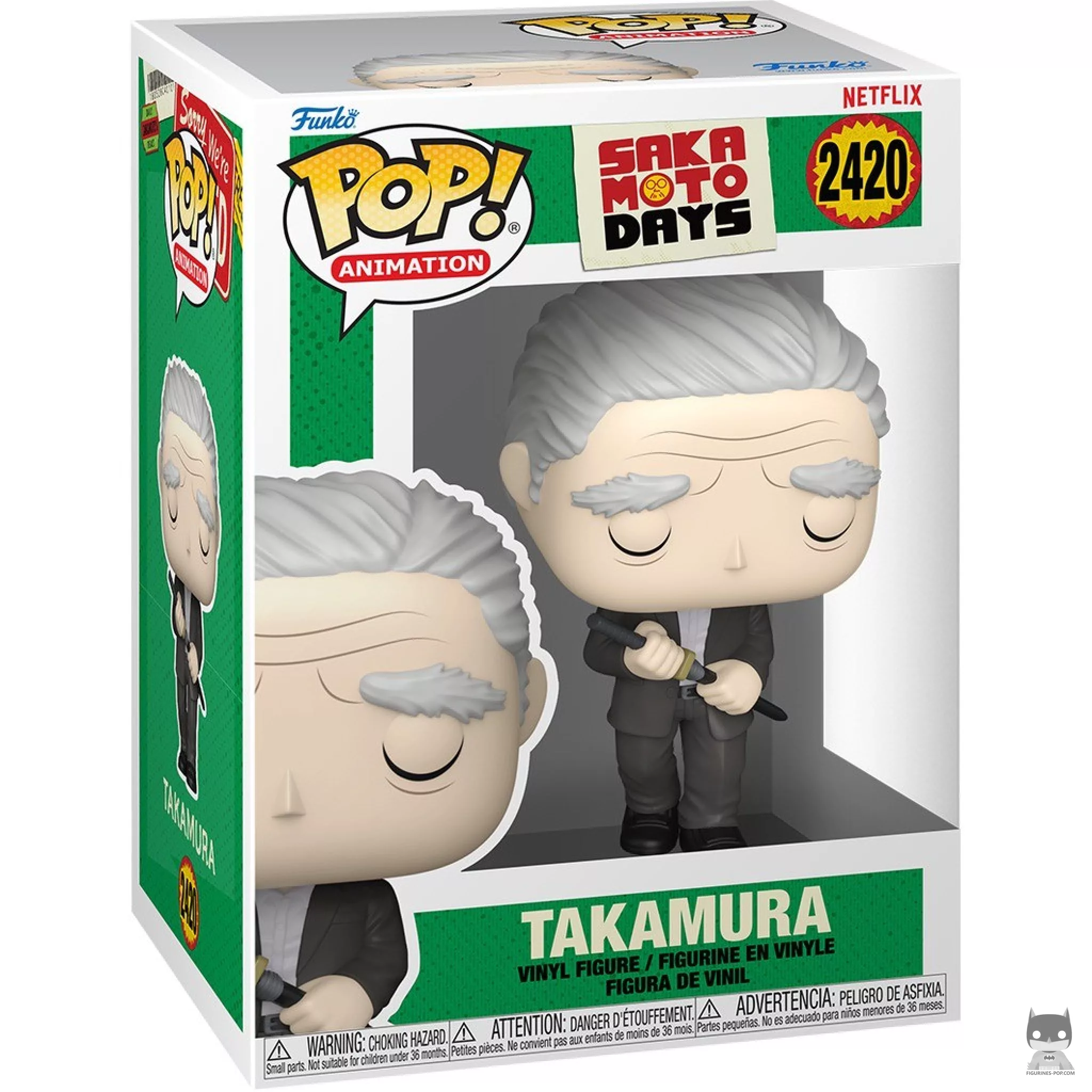 Takamura Funko Pop! figure in its box