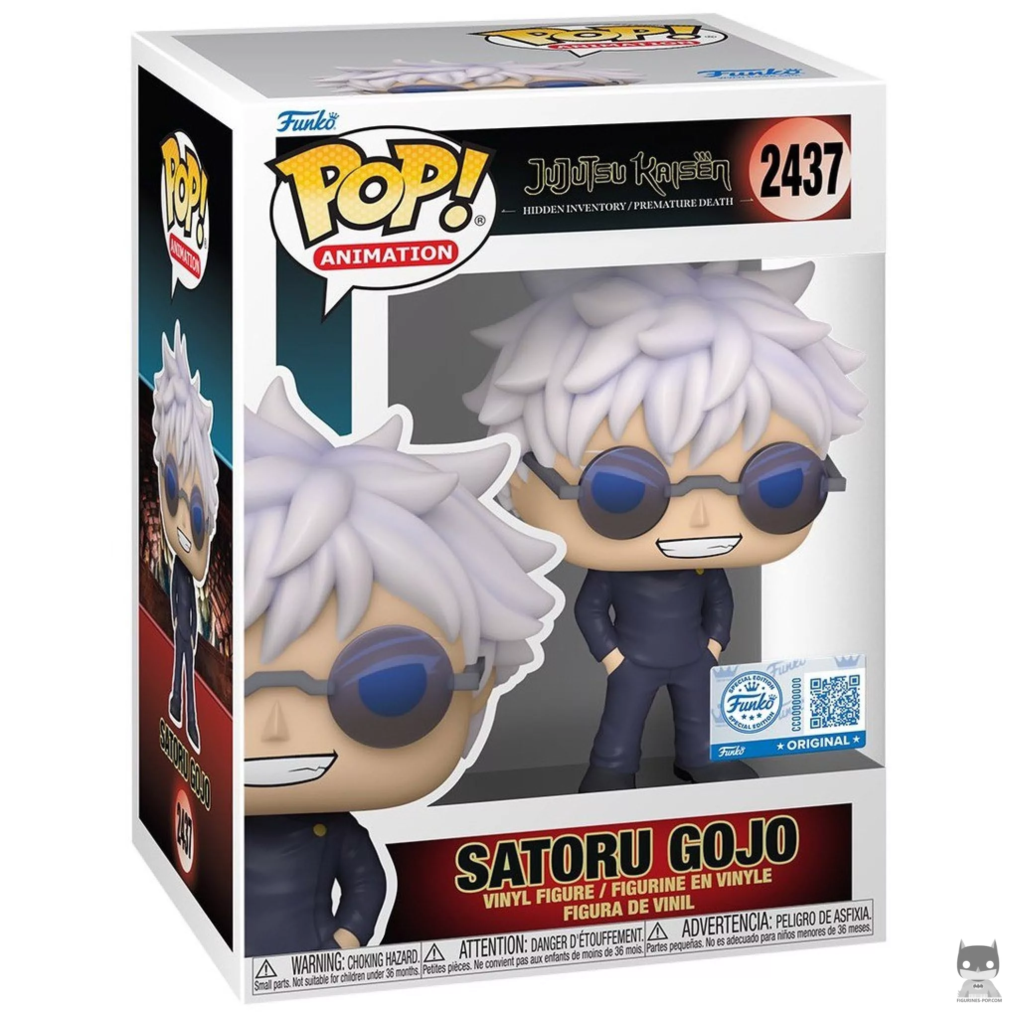 Young Satoru Gojo with glasses Funko Pop! figure in its box