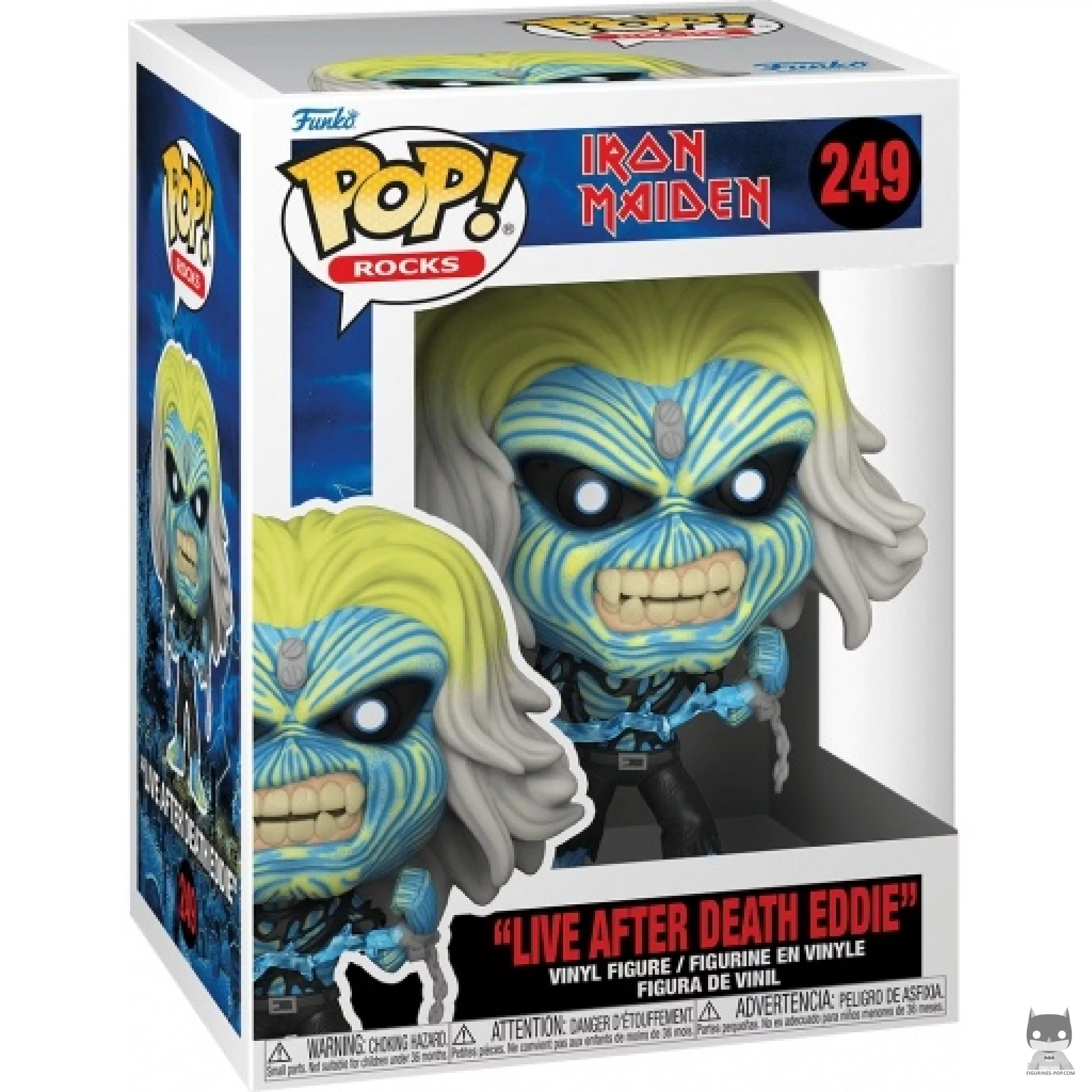 Live After Death Eddie Funko Pop! figure in its box