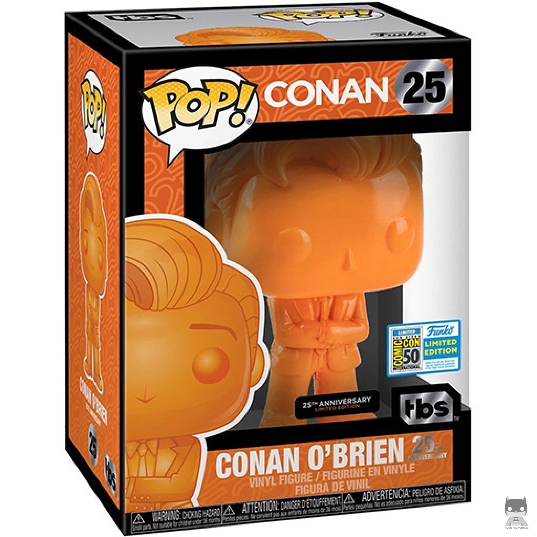 Conan O'Brien (Orange) Funko Pop! figure in its box
