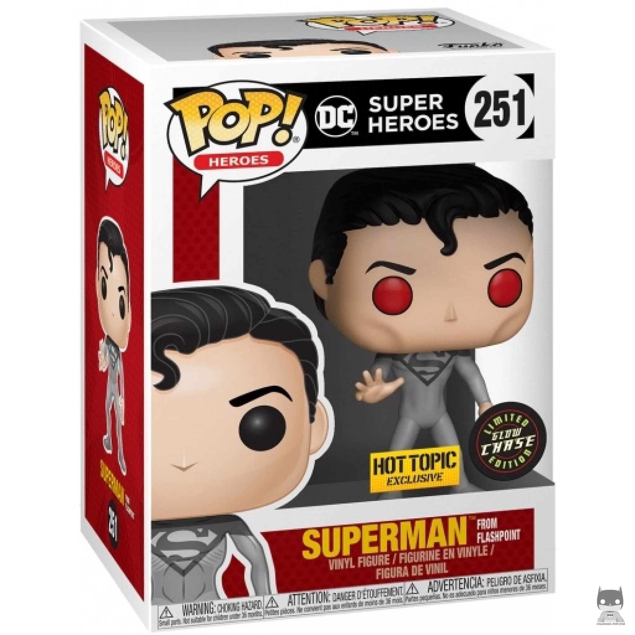 Superman from Flashpoint (Chase & Glow in the Dark) Funko Pop! figure in its box