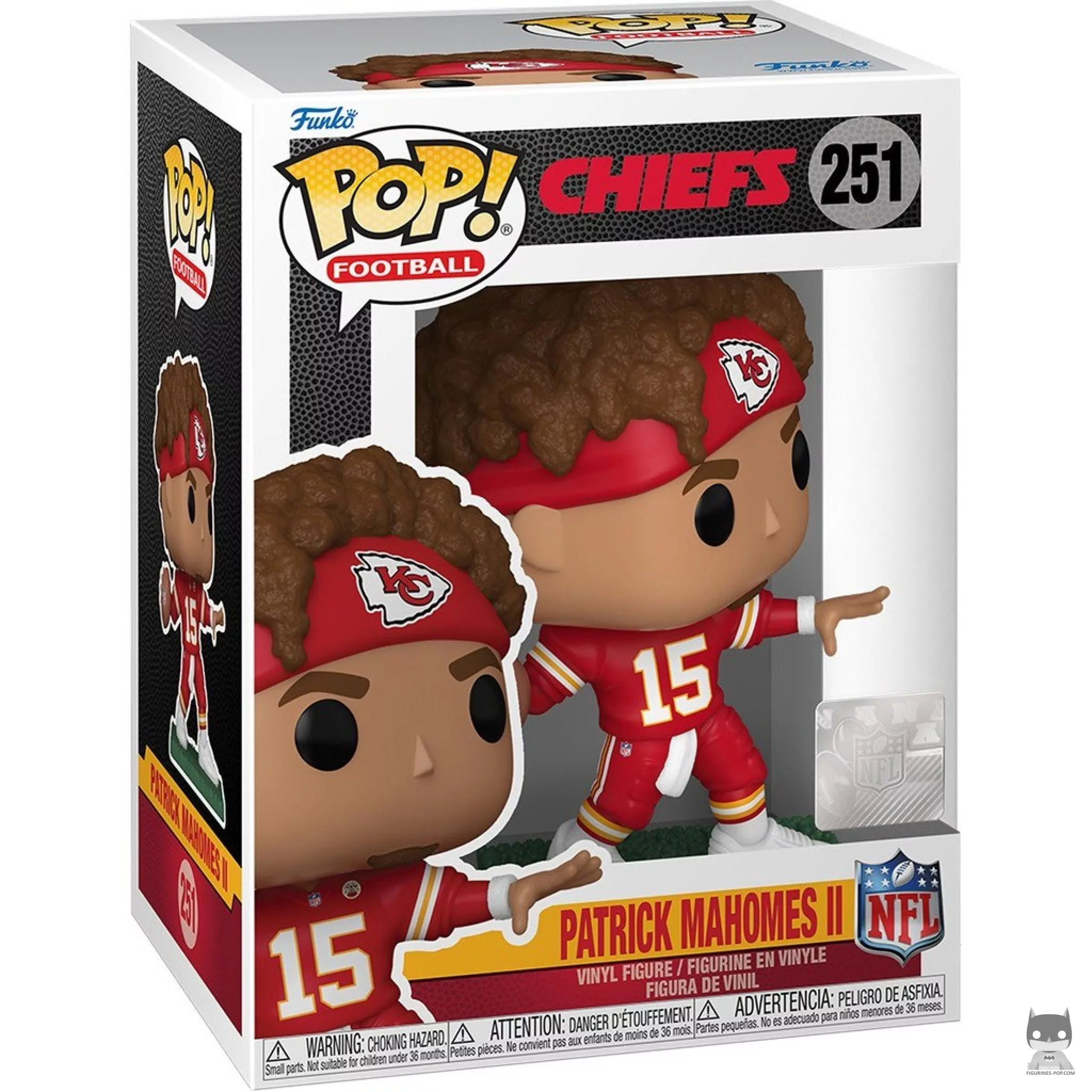 Patrick Mahomes II Funko Pop! figure in its box