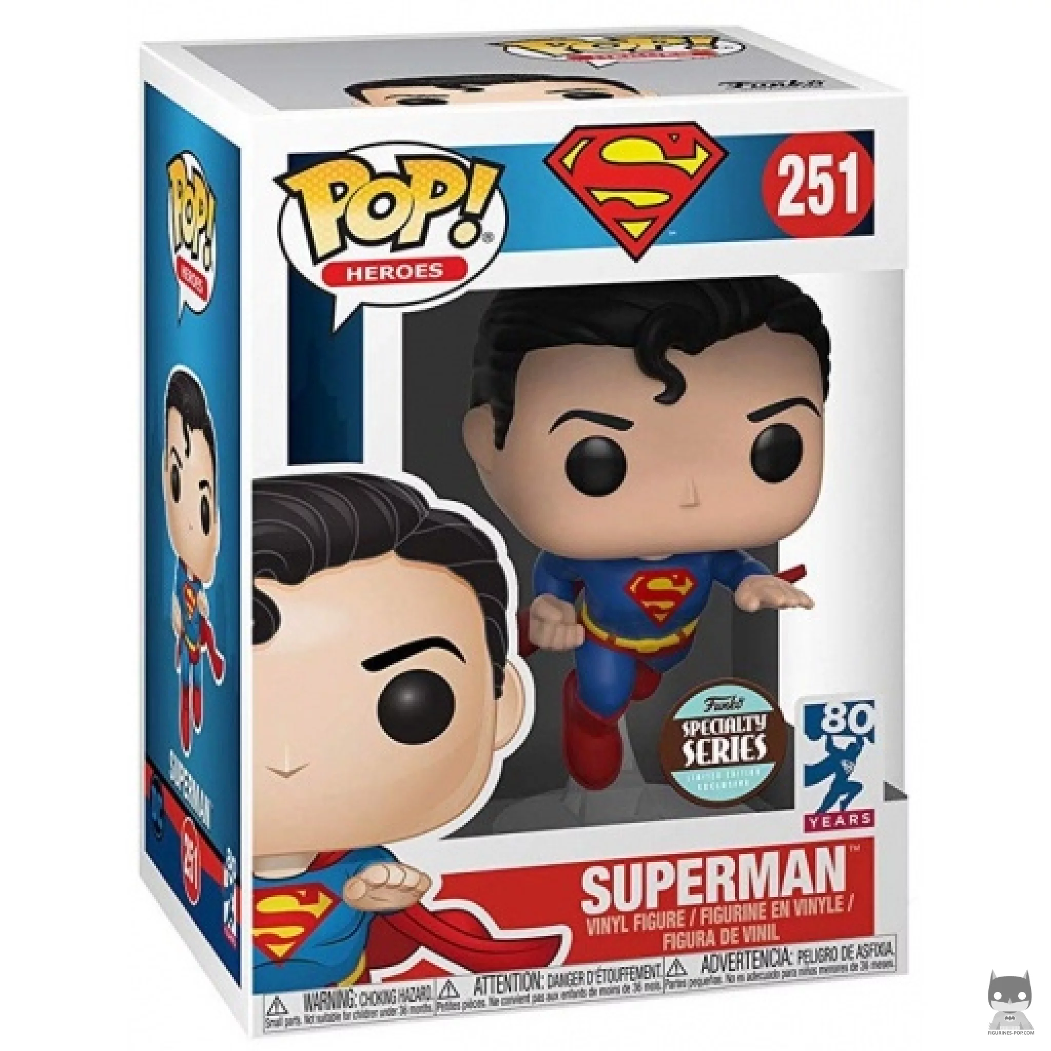 Superman Flying Funko Pop! figure in its box