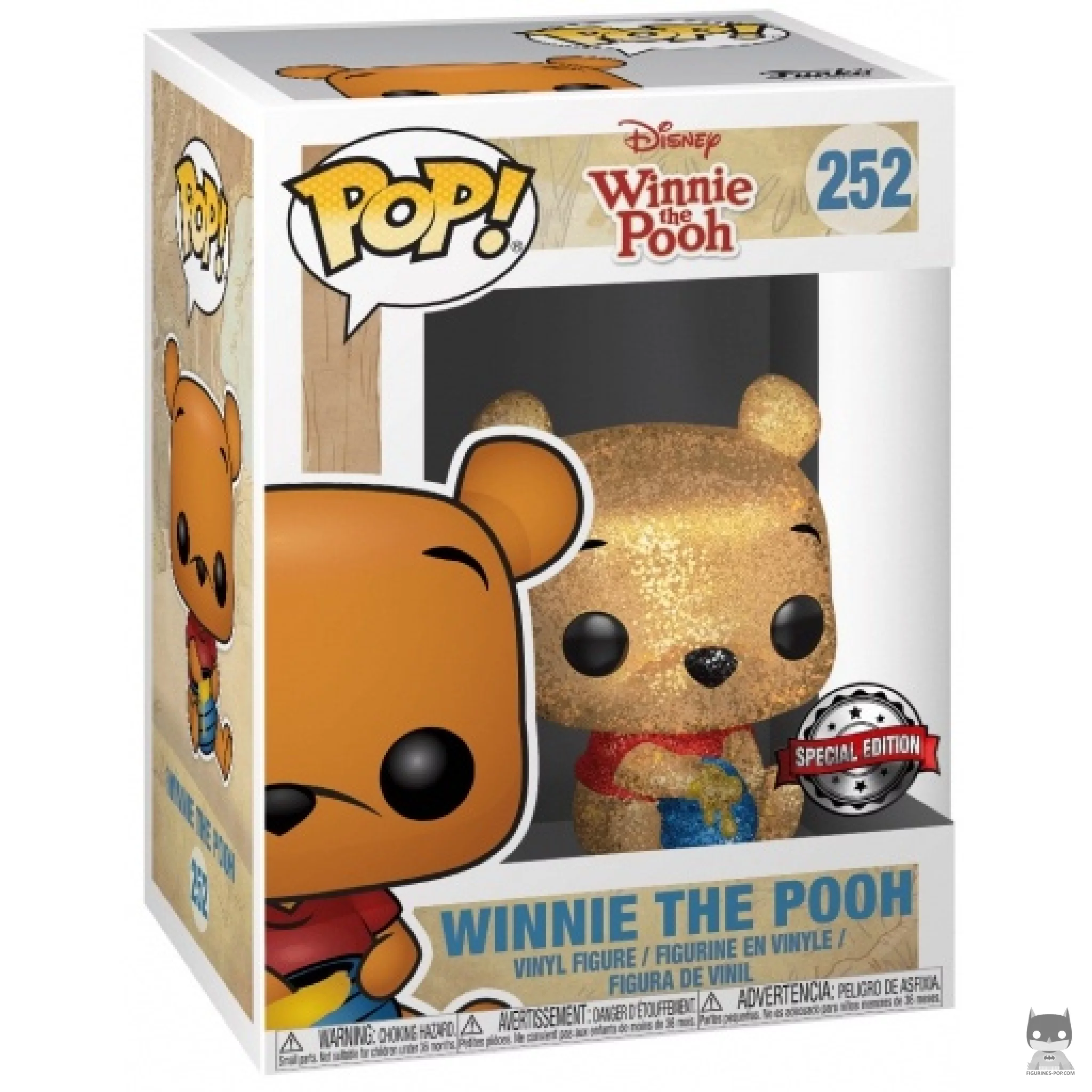 Winnie the Pooh Seated (Diamond Glitter) Funko Pop! figure in its box