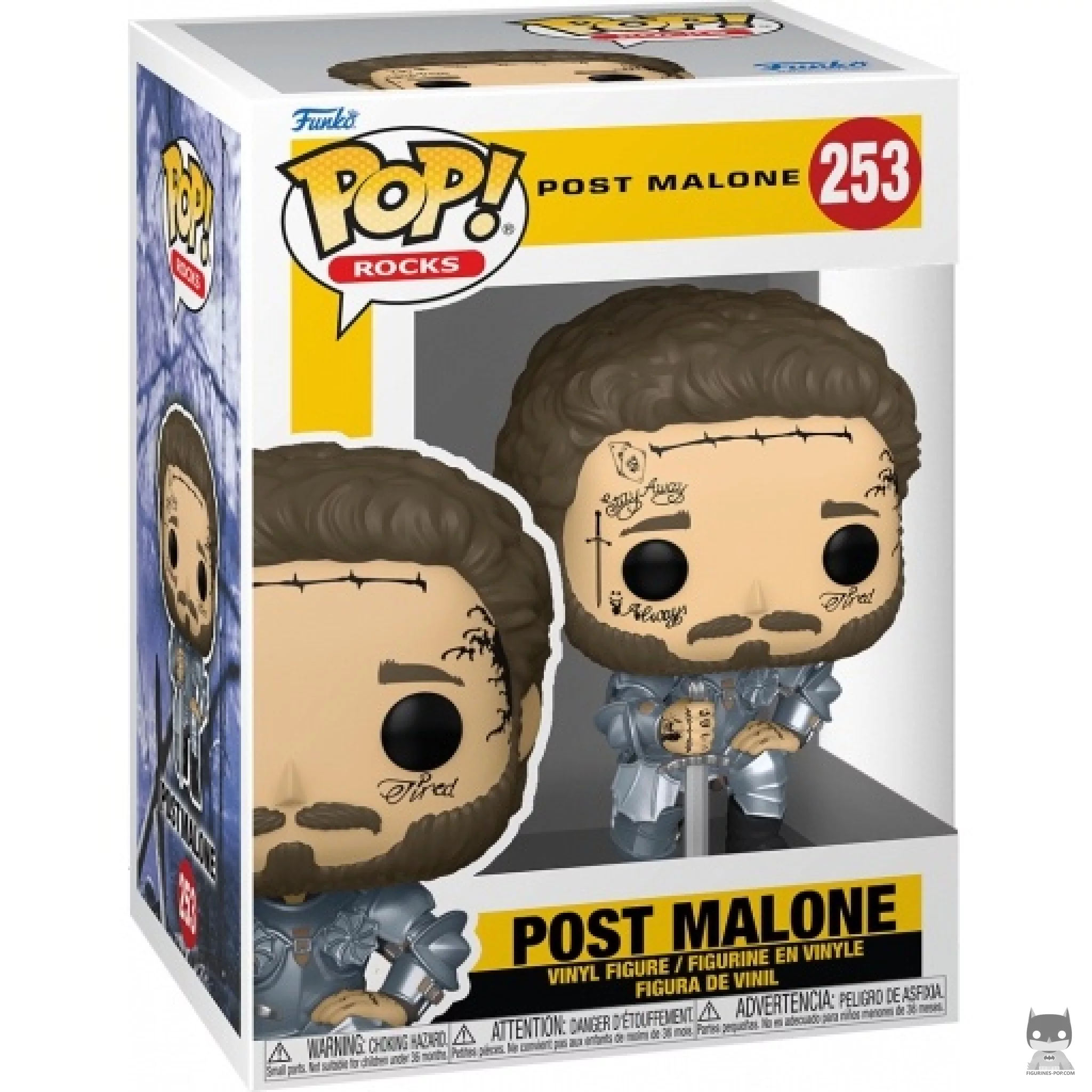 Post Malone in Knight Armor Funko Pop! figure in its box