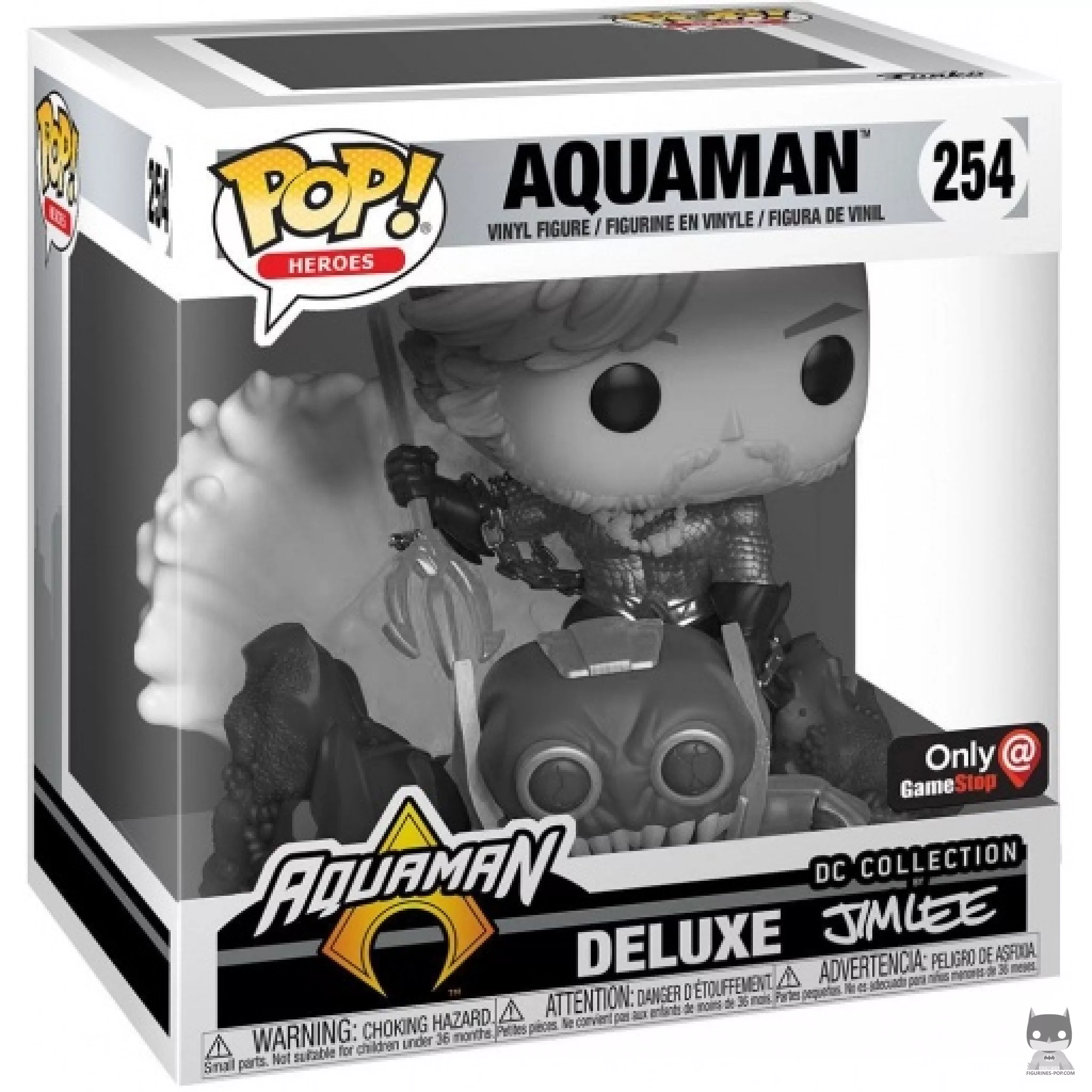 Aquaman (Black & White) Funko Pop! figure in its box