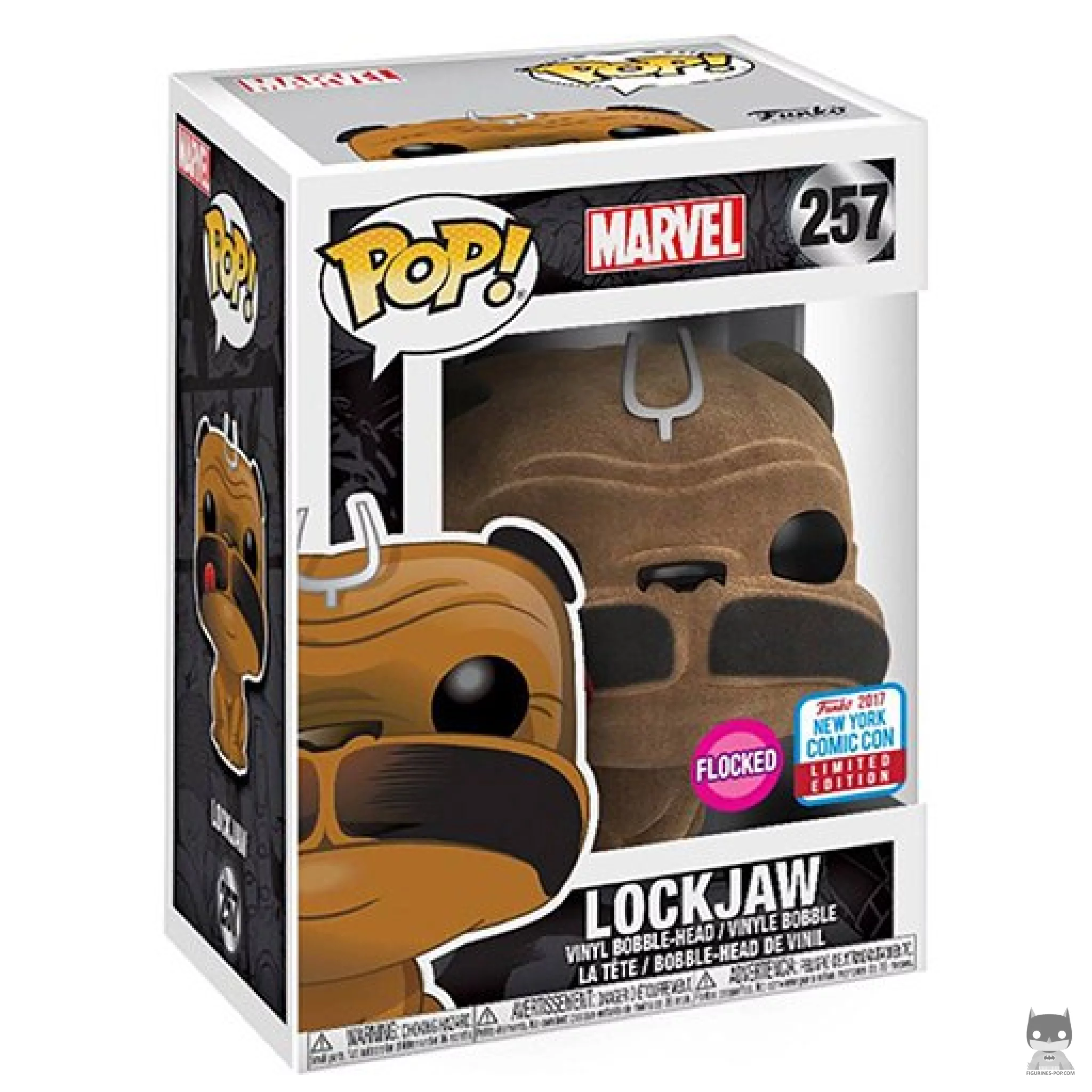 Lockjaw (Flocked) Funko Pop! figure in its box