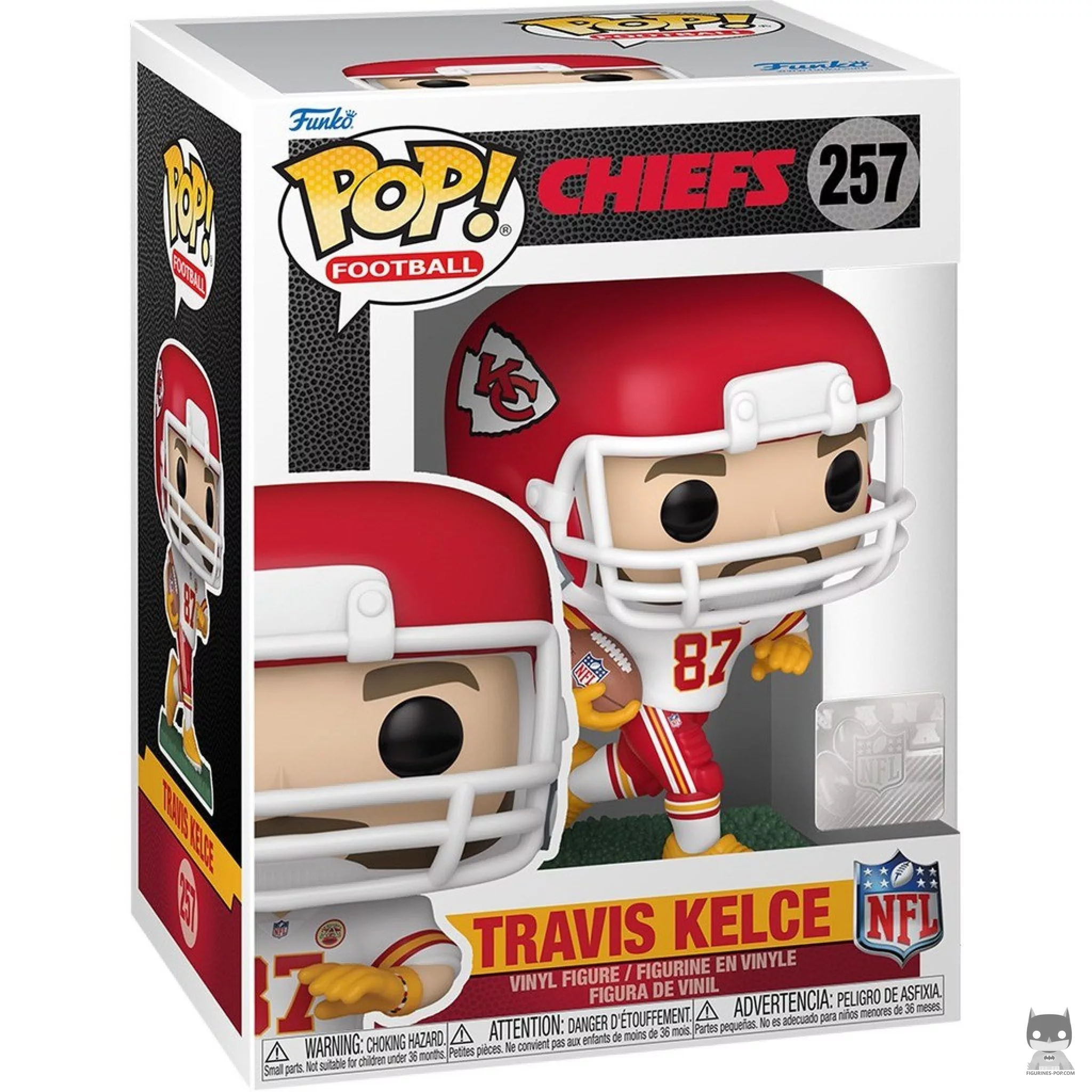 Travis Kelce Funko Pop! figure in its box