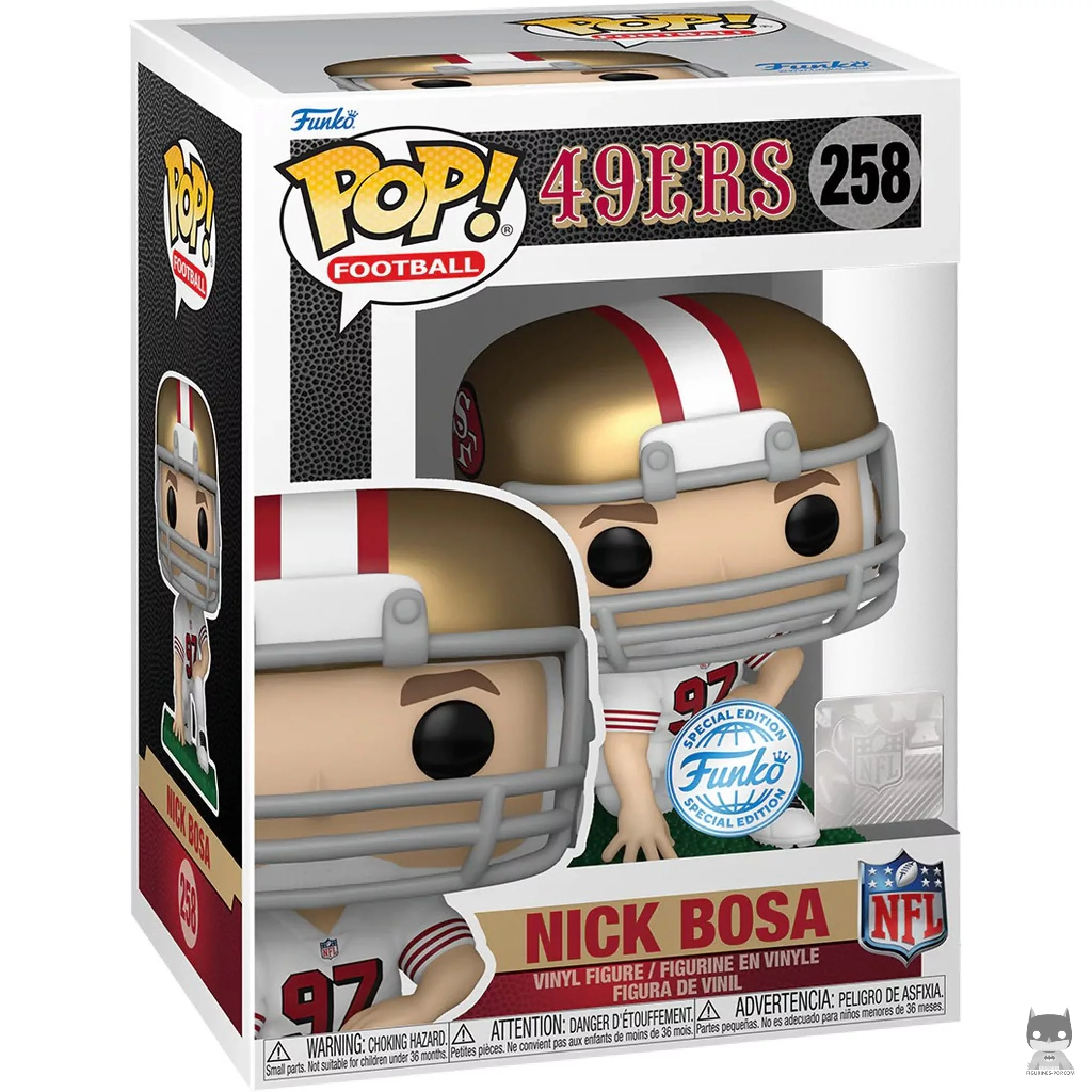 Nick Bosa (49ers) Funko Pop! figure in its box