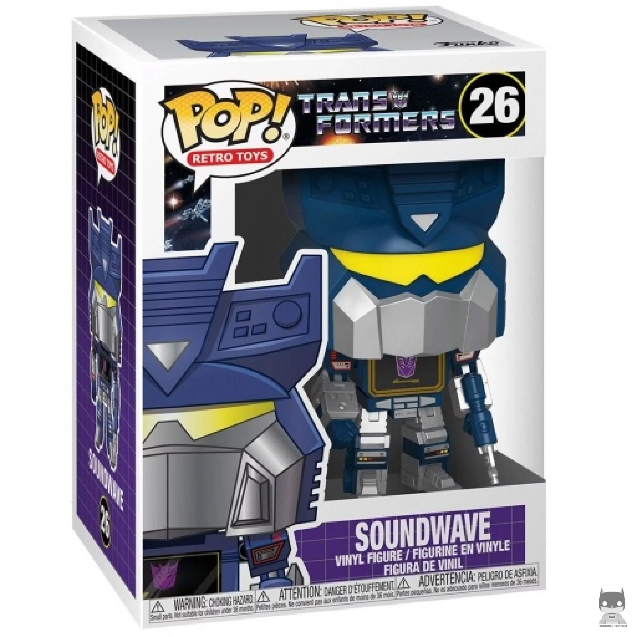 Soundwave Funko Pop! figure in its box