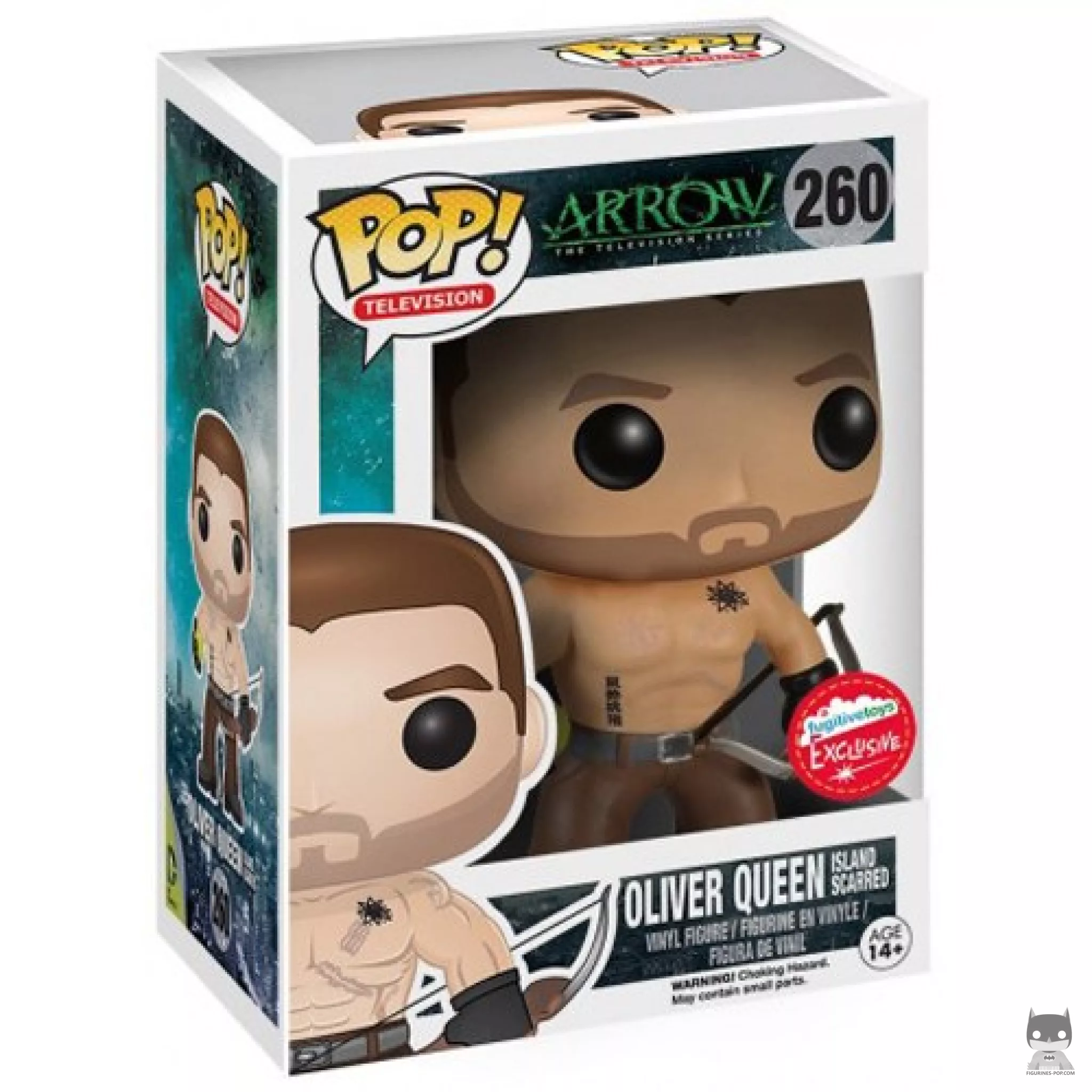 Oliver Queen (Island Scarred) Funko Pop! figure in its box