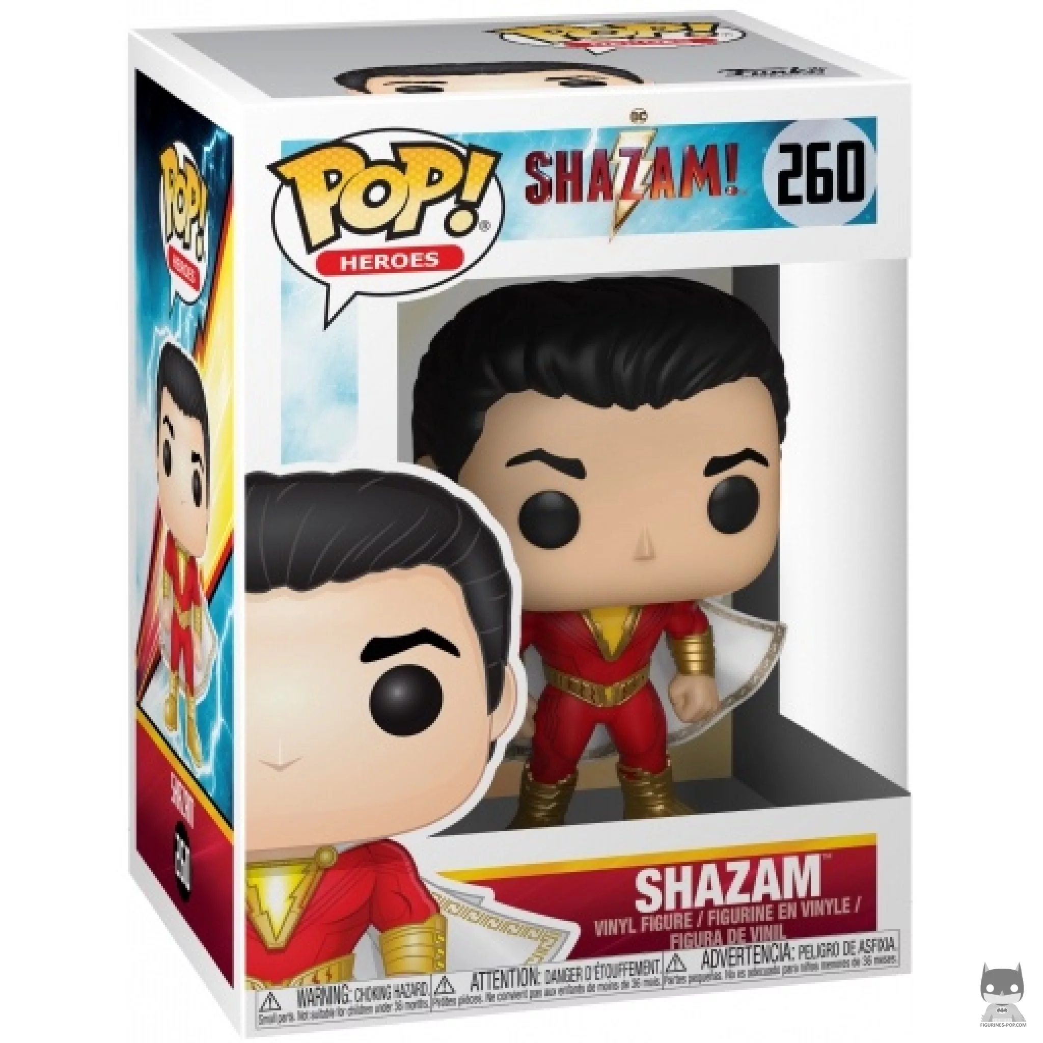 Shazam Funko Pop! figure in its box