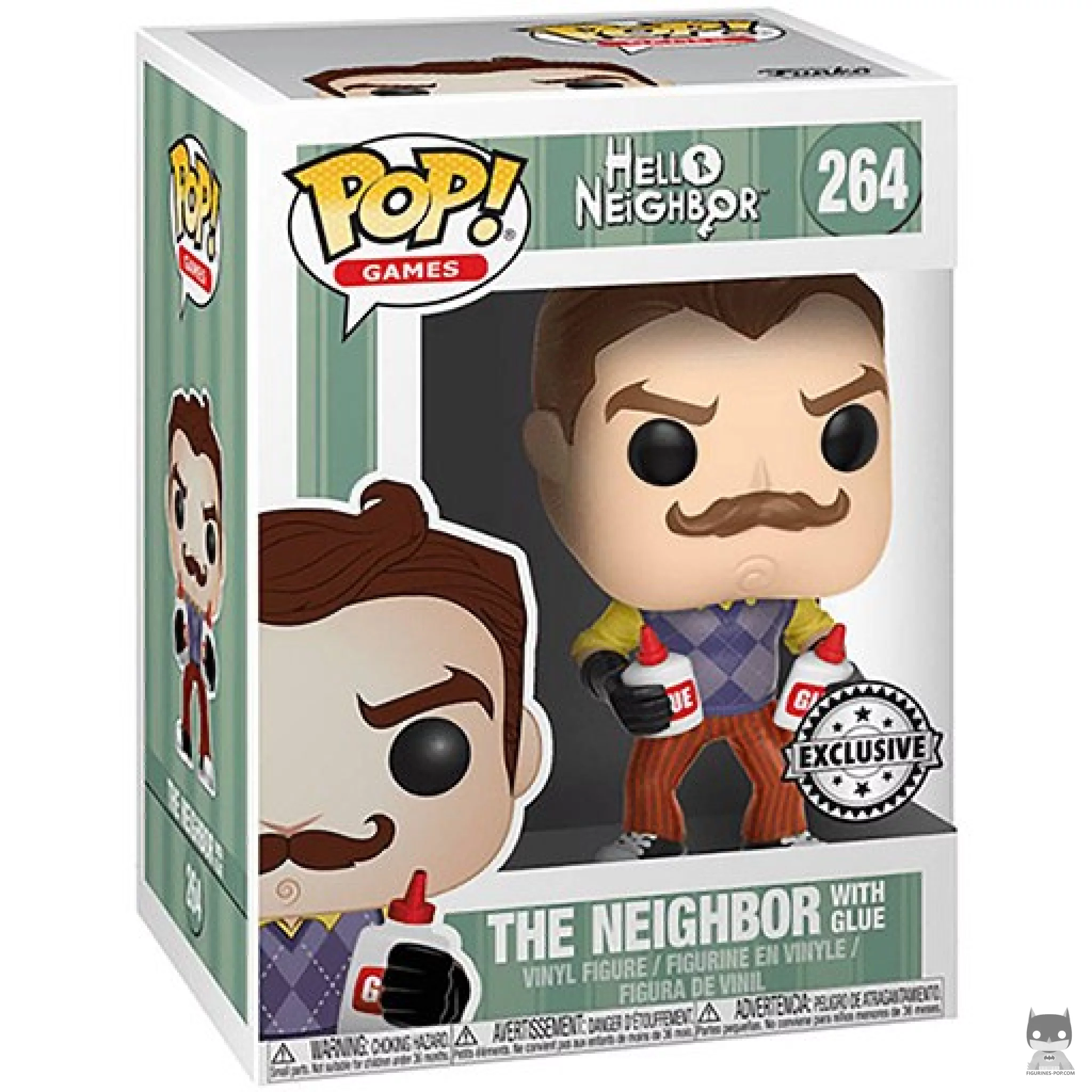 The Neighbor with glue Funko Pop! figure in its box