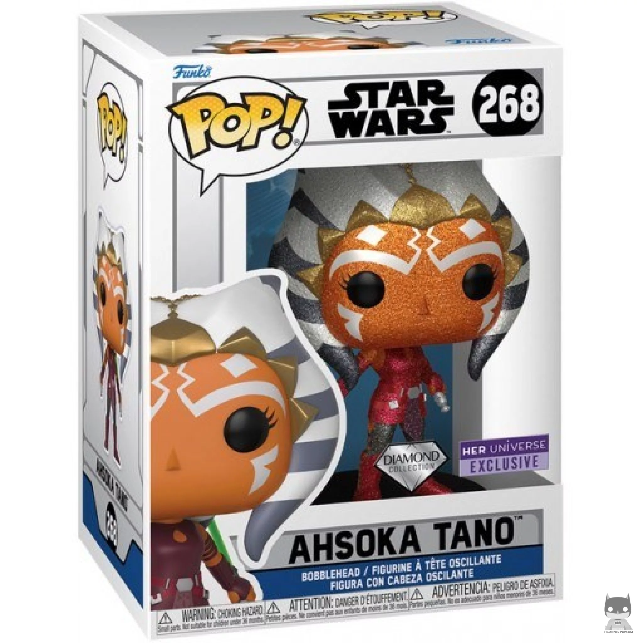 Ahsoka Tano (Diamond Glitter) Funko Pop! figure in its box