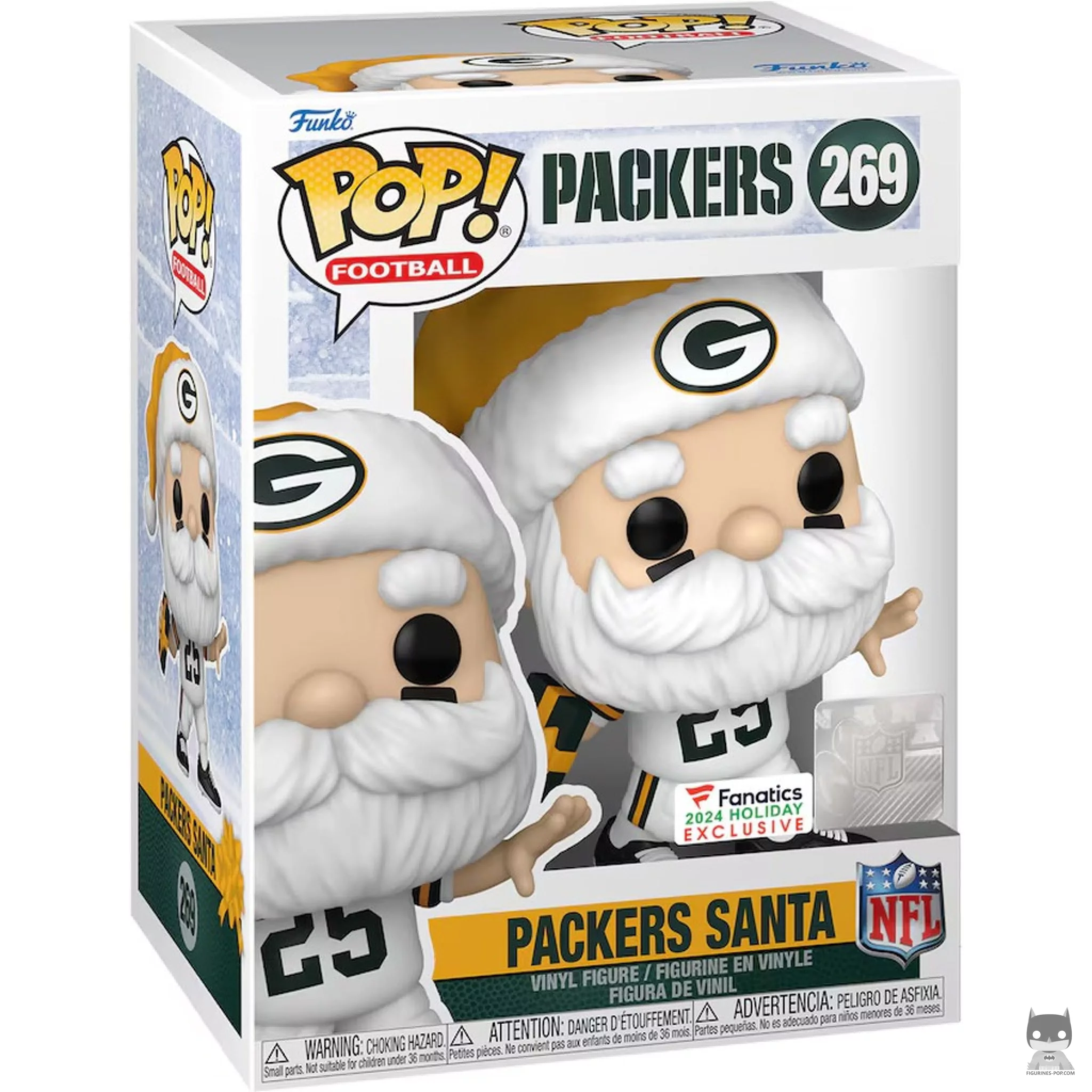 Packers Santa Funko Pop! figure in its box