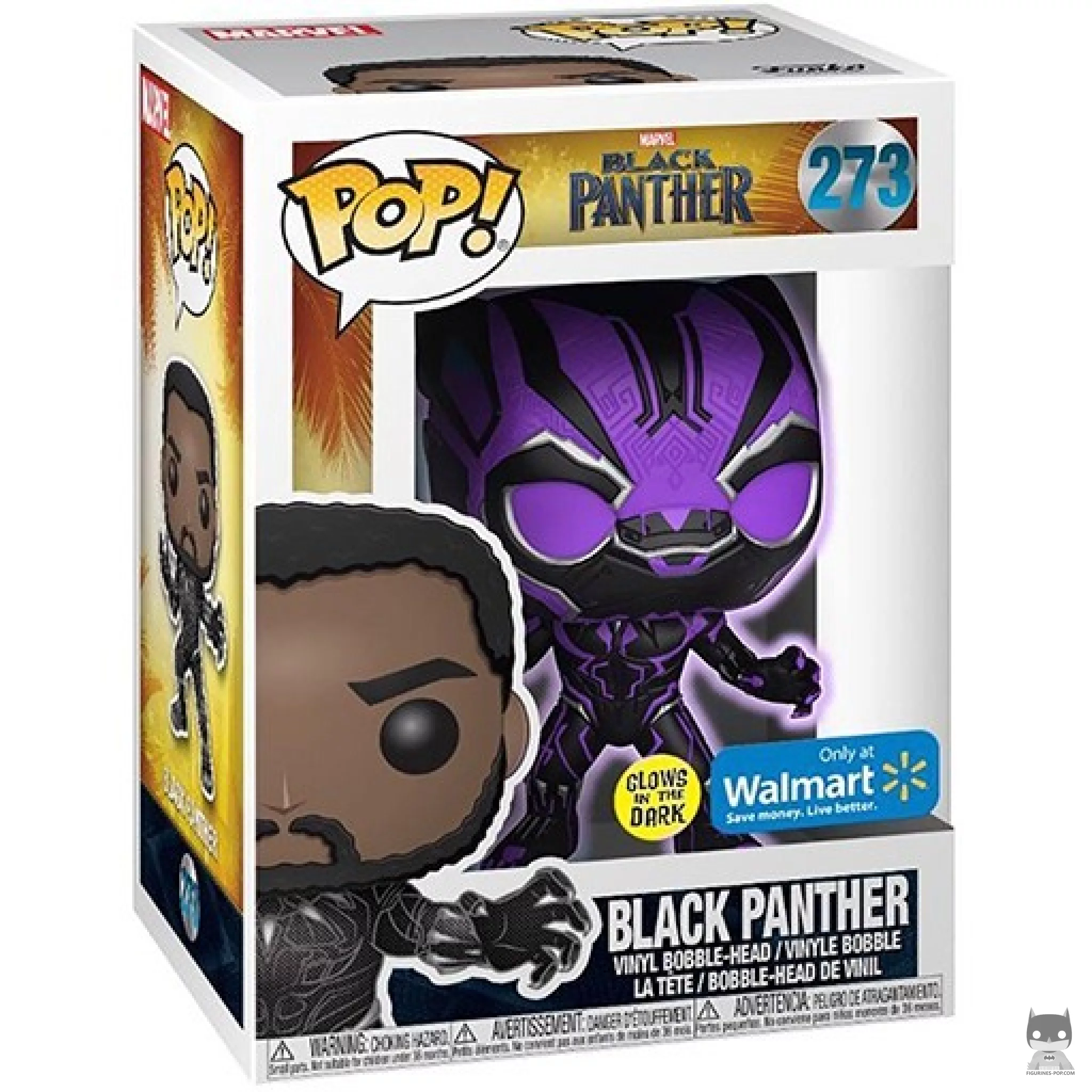 Black Panther (Glow in the Dark) Funko Pop! figure in its box