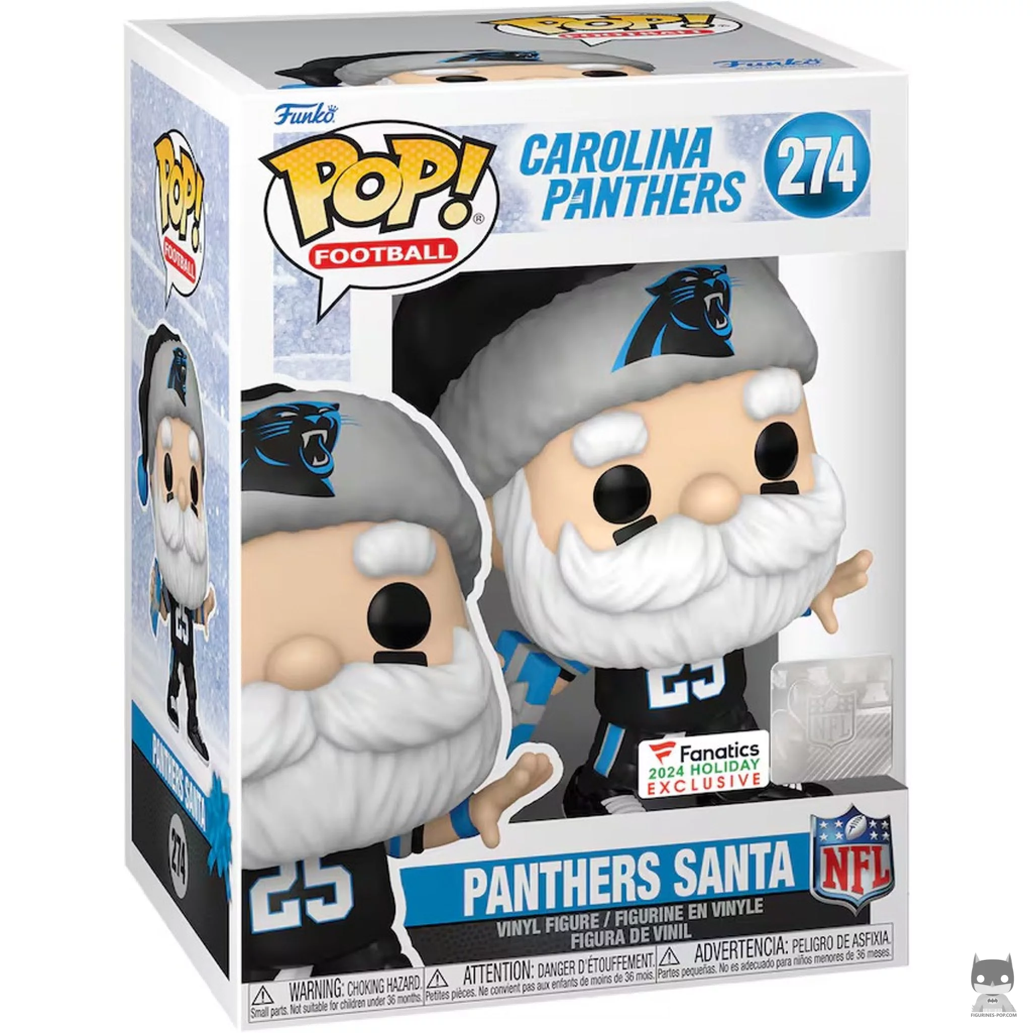 Panthers Santa Funko Pop! figure in its box