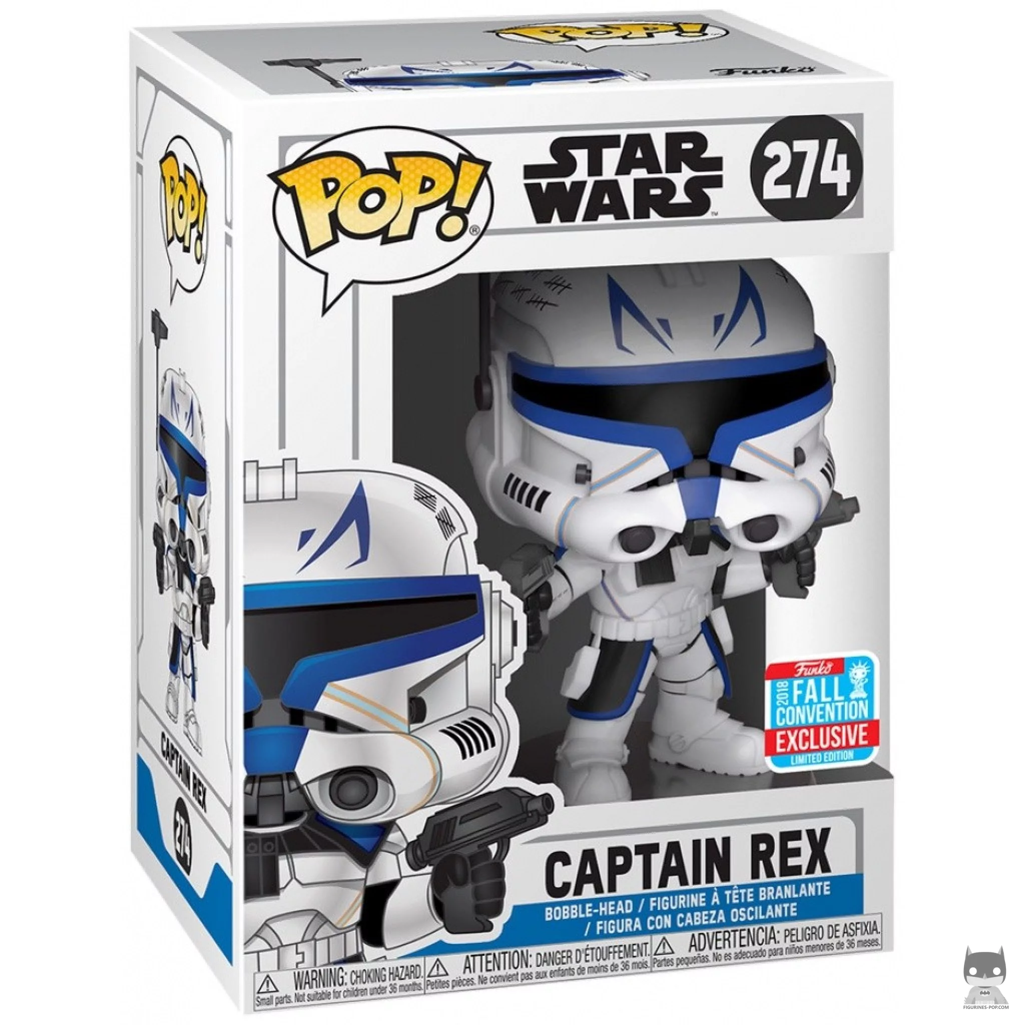 Captain Rex Funko Pop! figure in its box
