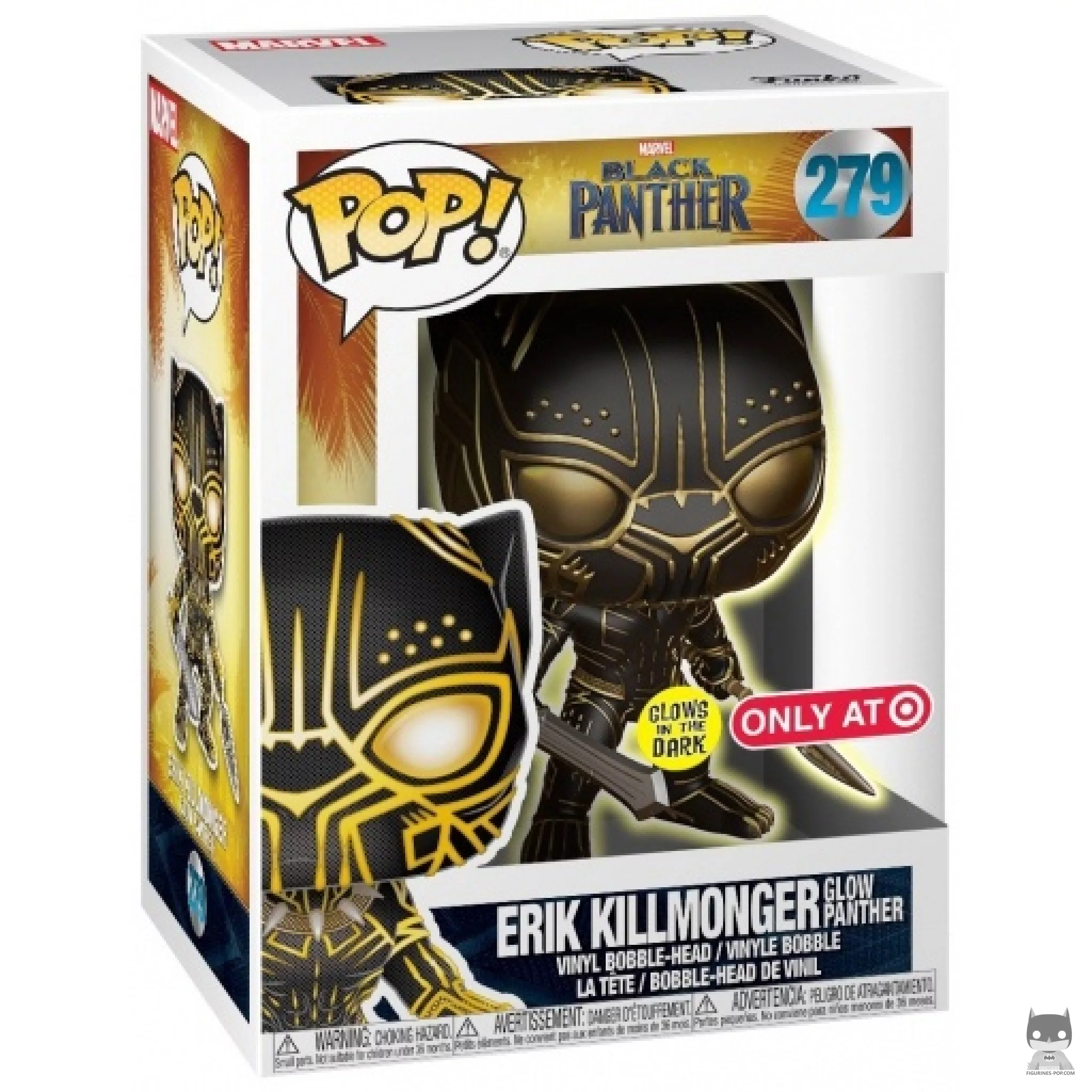 Erik Killmonger as Panther Funko Pop! figure in its box