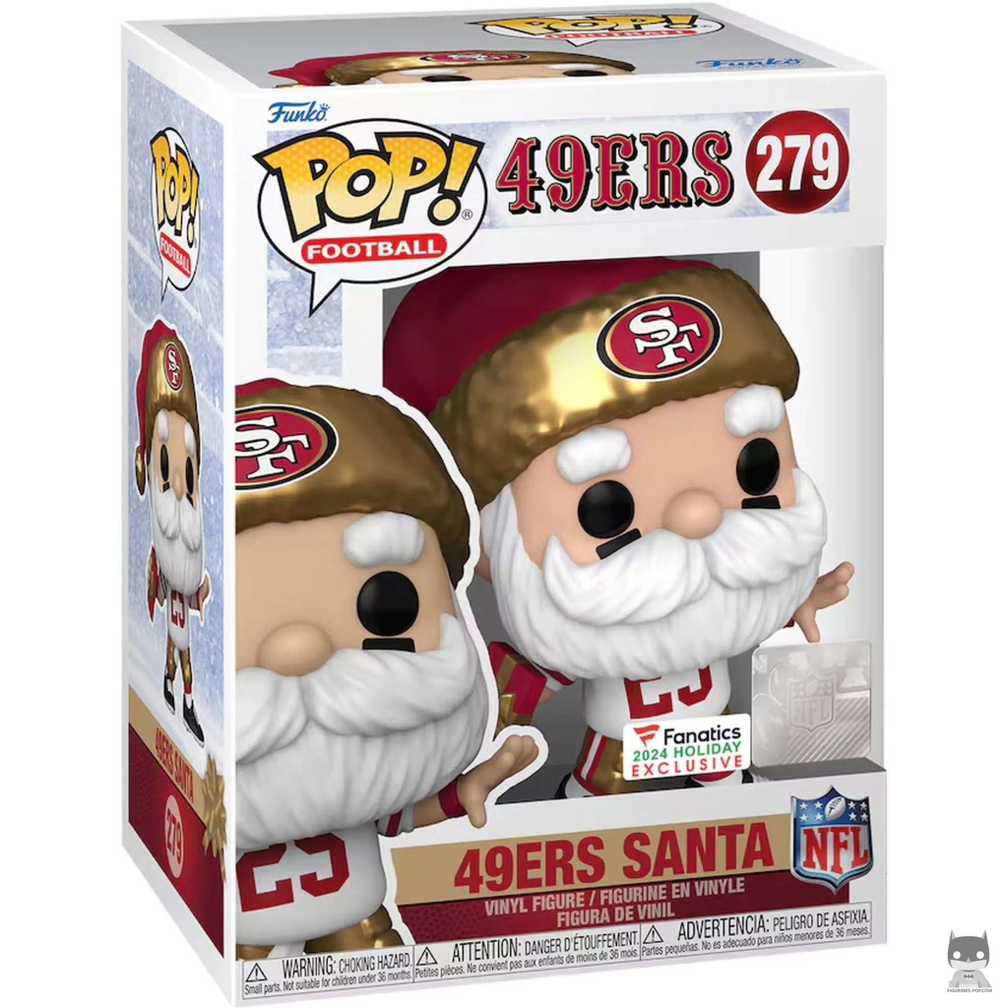 49ers Santa Funko Pop! figure in its box