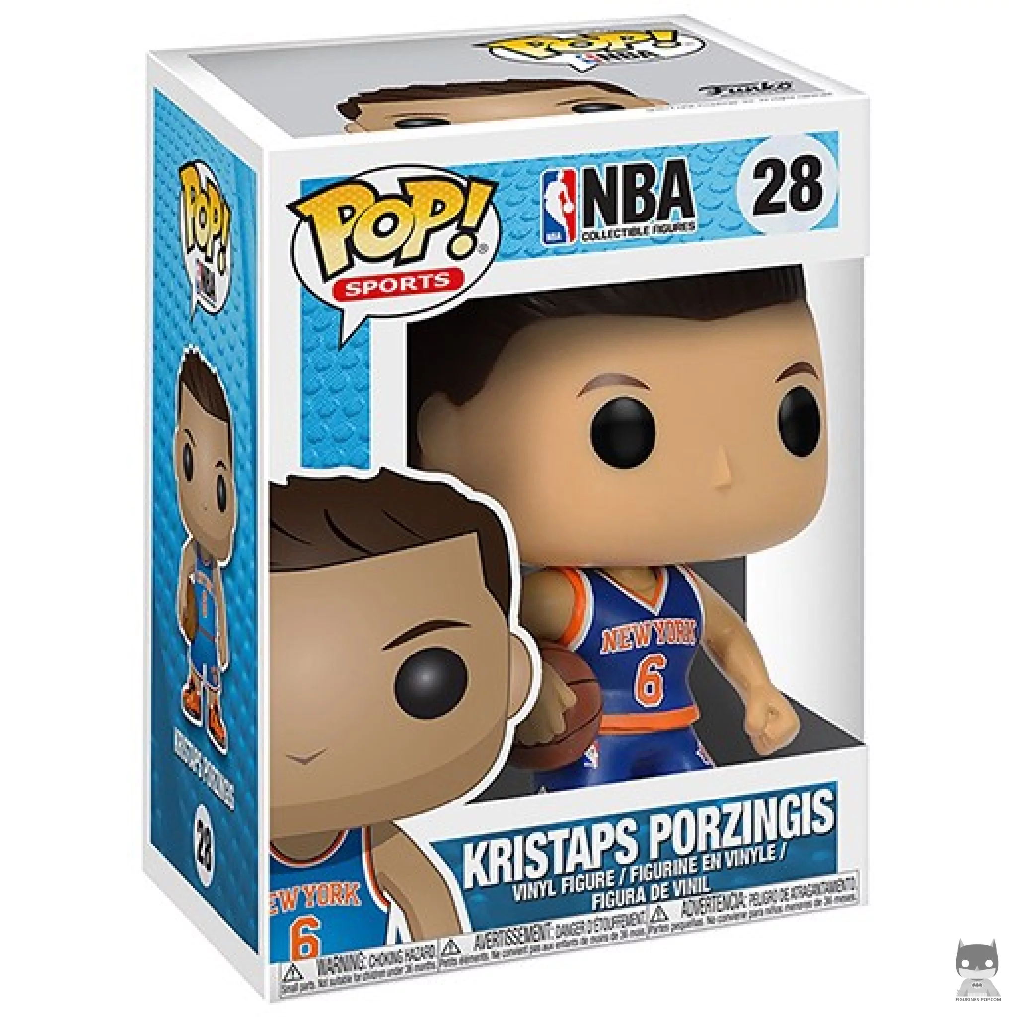 Kristaps Porzingis Funko Pop! figure in its box